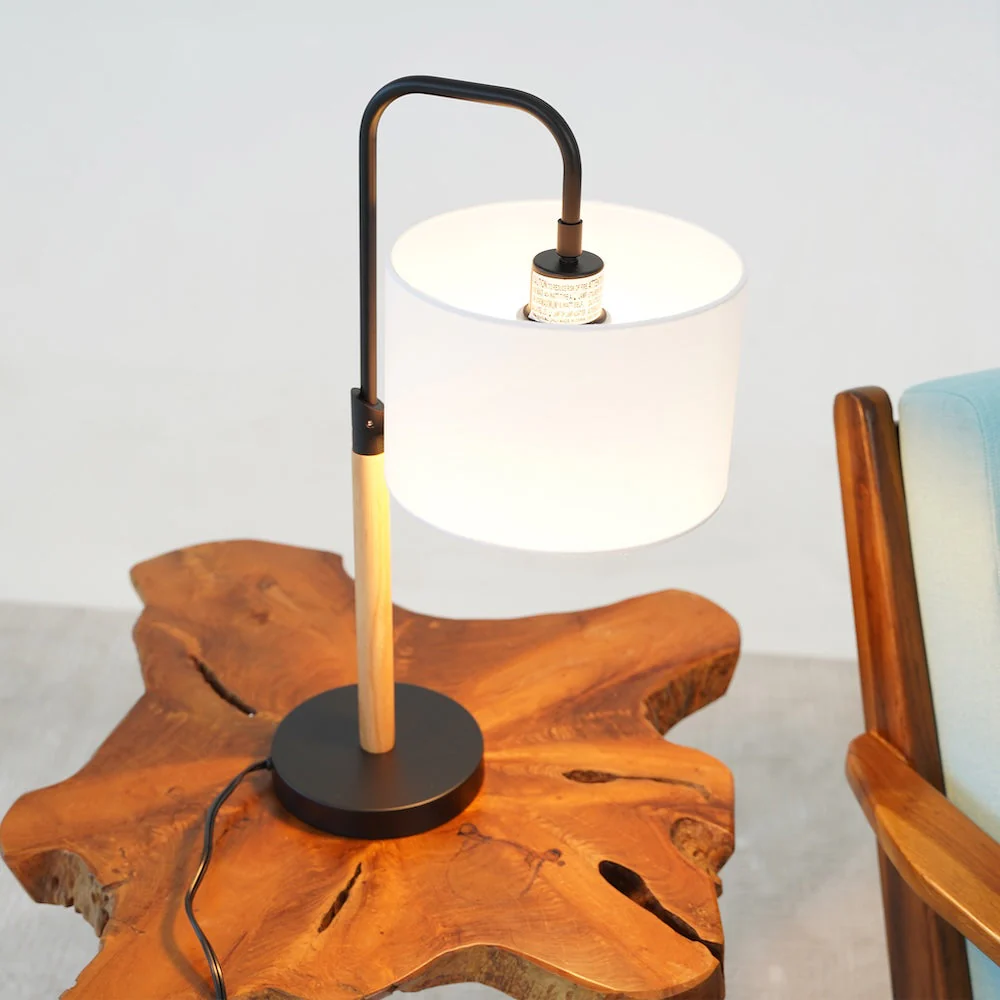 Arcus Paniz Simple Table Lamp with Cylinder Shade - Image 2
