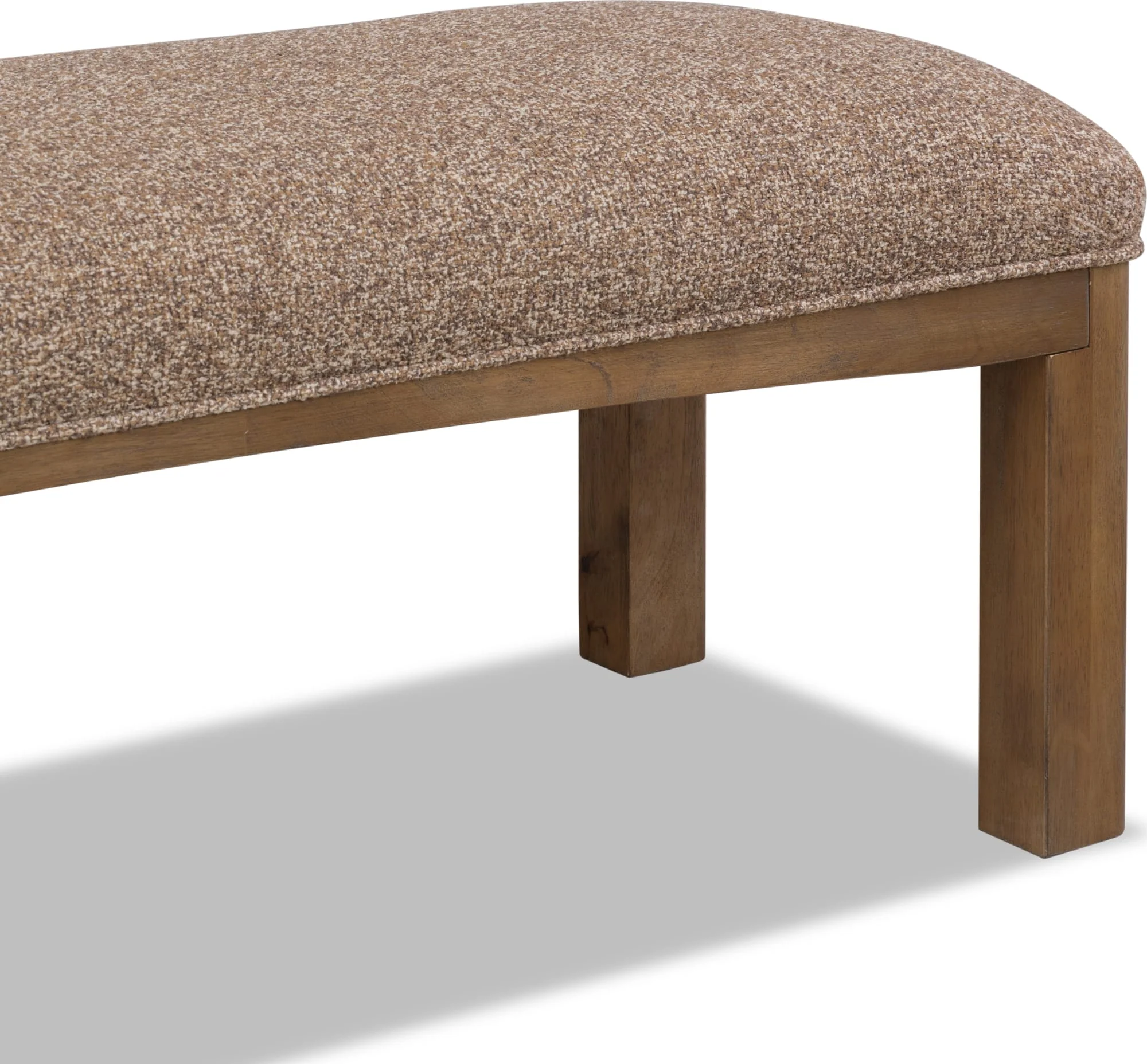 Arden Tavern Brown Upholstered Bench - Image 7