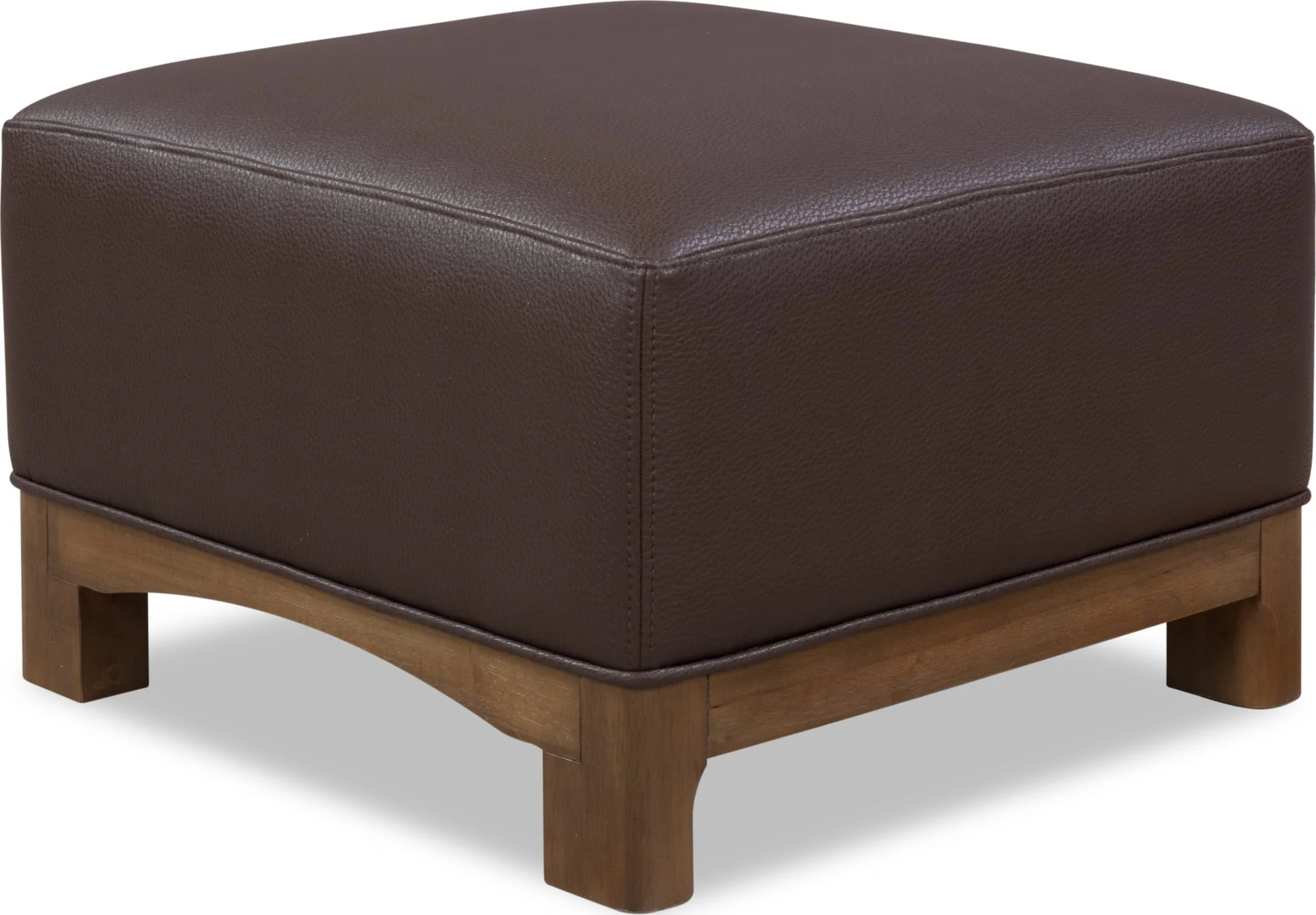 Arden Tavern Brown Upholstered Ottoman - Image 2