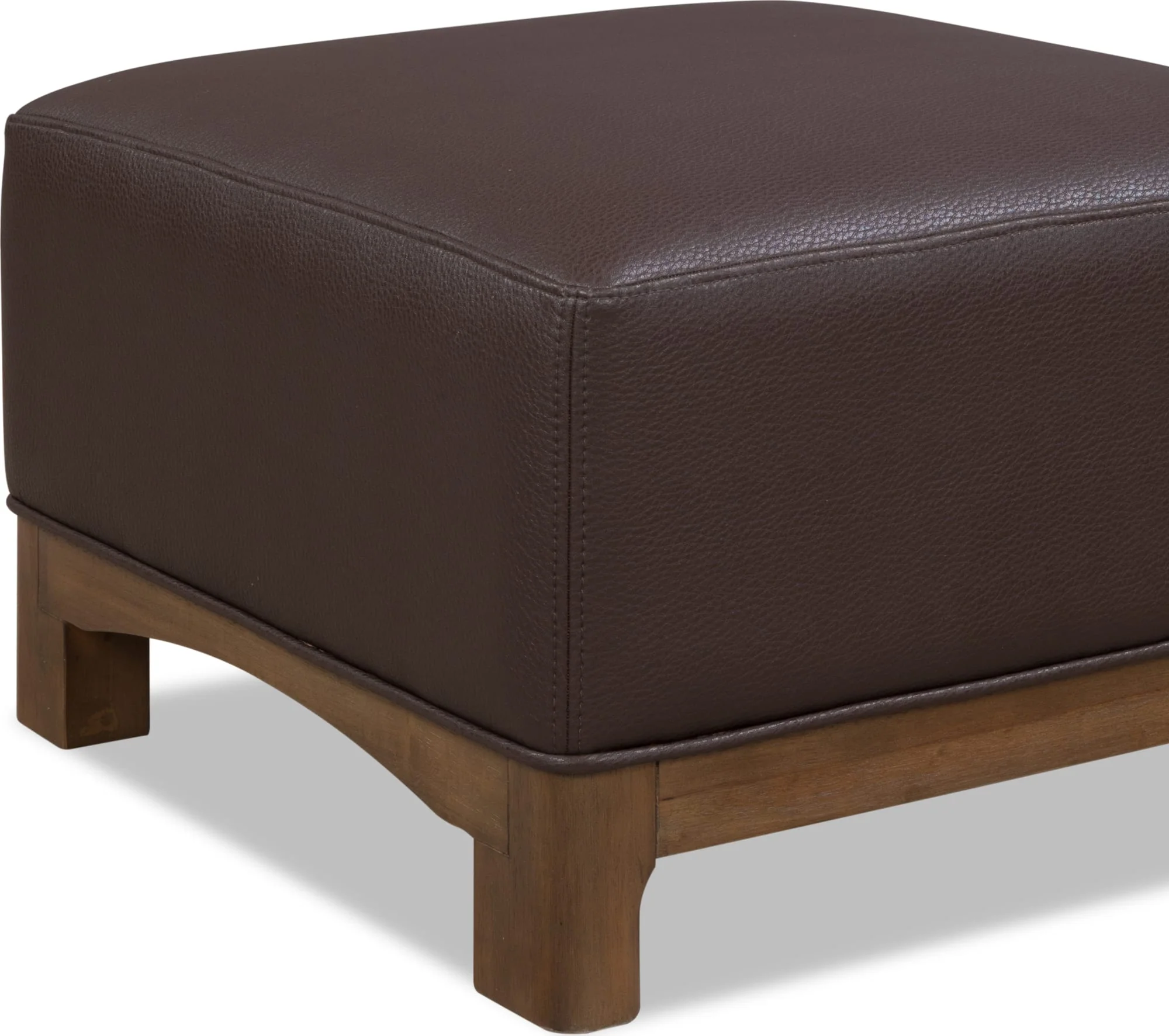 Arden Tavern Brown Upholstered Ottoman - Image 4