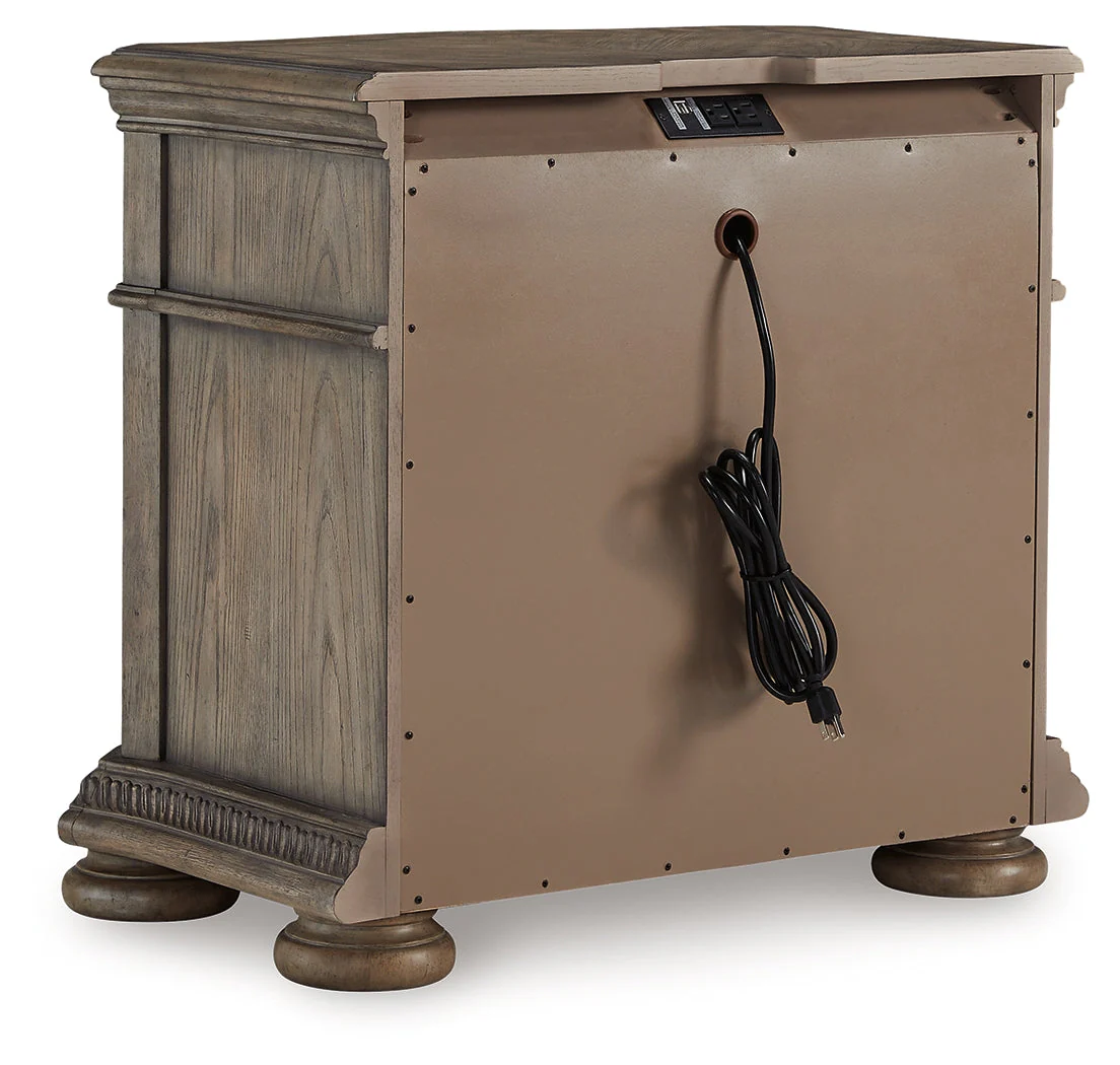 Ardenfield Light Brown King Sleigh Bedroom Set with Dresser, Mirror and Nightstand - Image 11