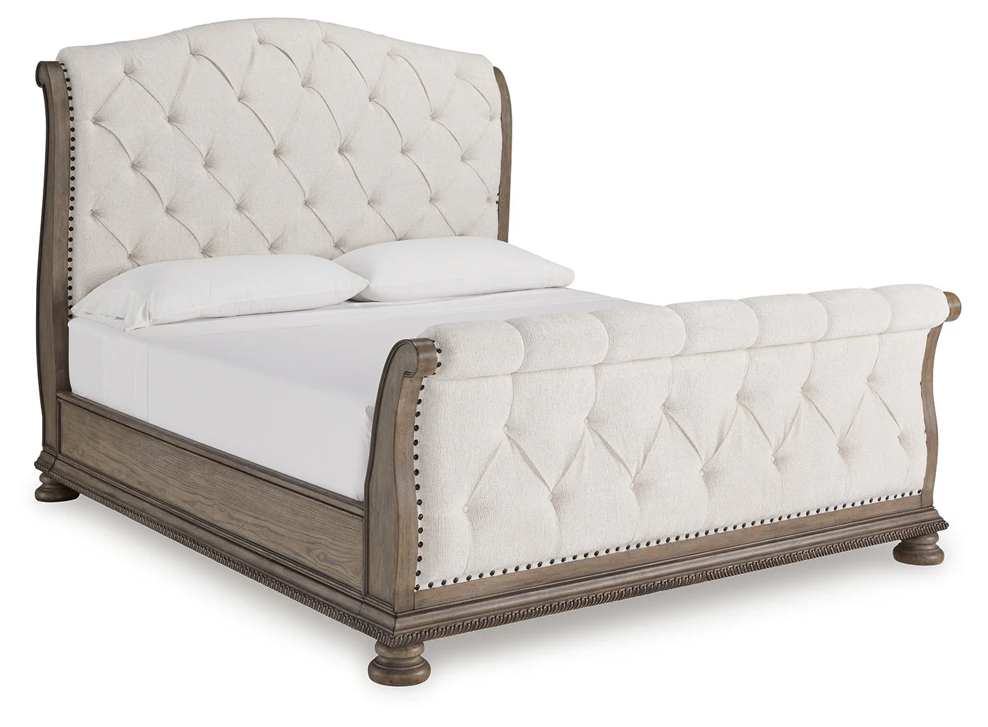 Ardenfield Light Brown King Sleigh Bedroom Set with Dresser, Mirror and Nightstand - Image 4