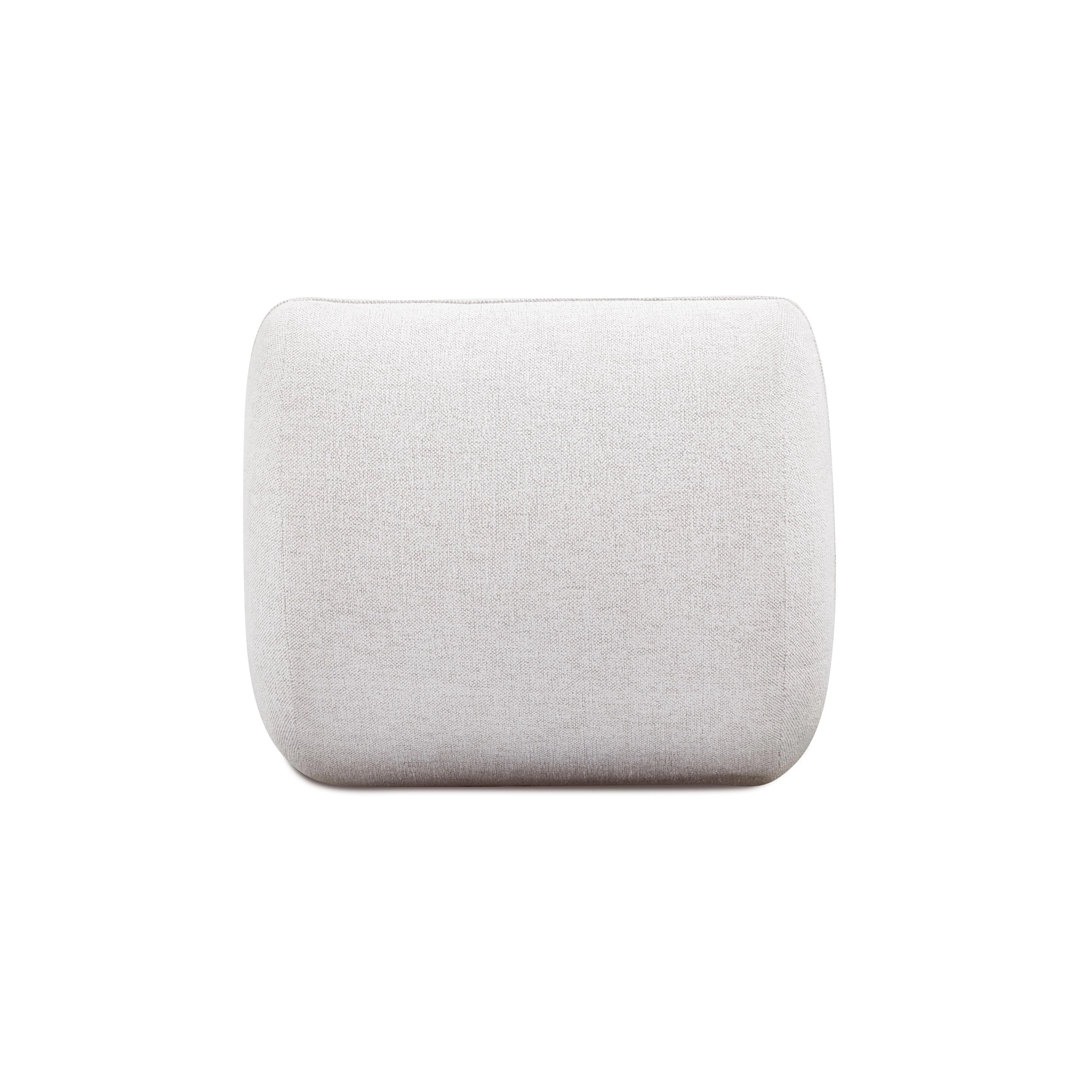 Arezaa Stone White Contract-Grade Basketweave Chenille Armless Chair - Image 5