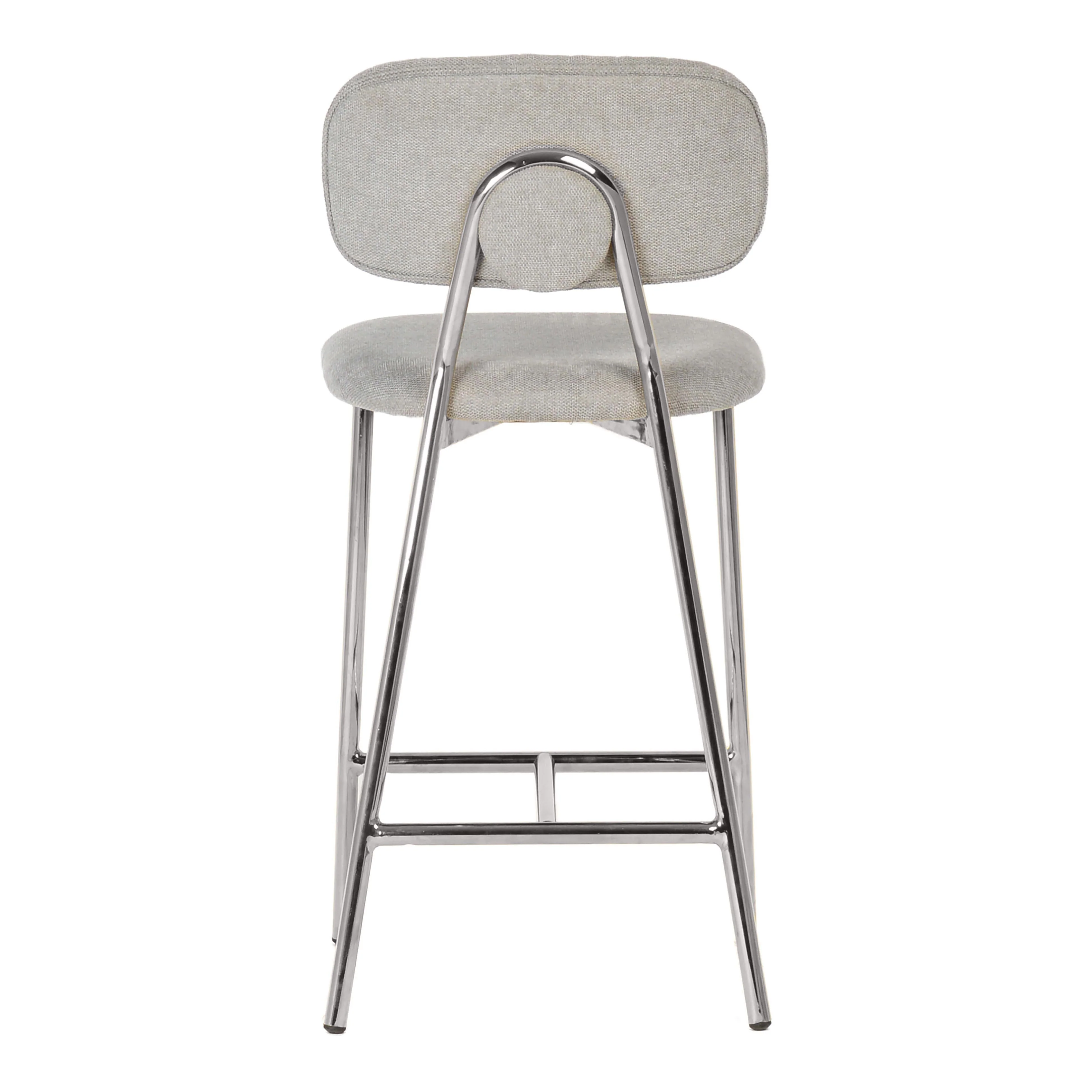 Ariana Grey Counter Stool with Silver Legs - Set of 2 - Image 7