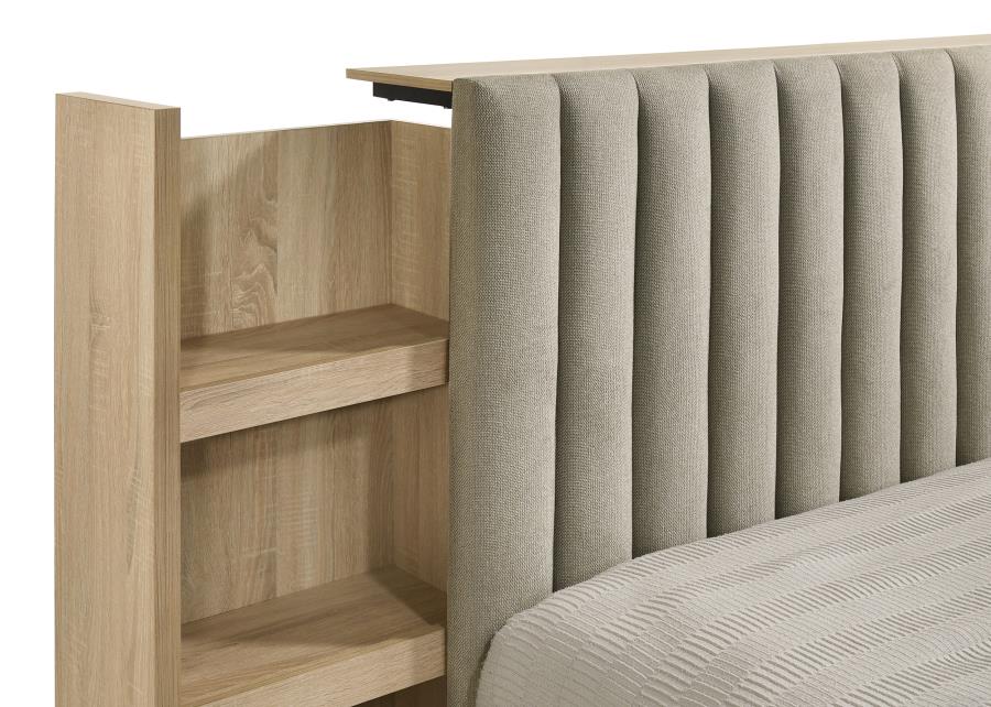 Arielle Light Oak 5-piece Queen Bedroom Set - Image 11