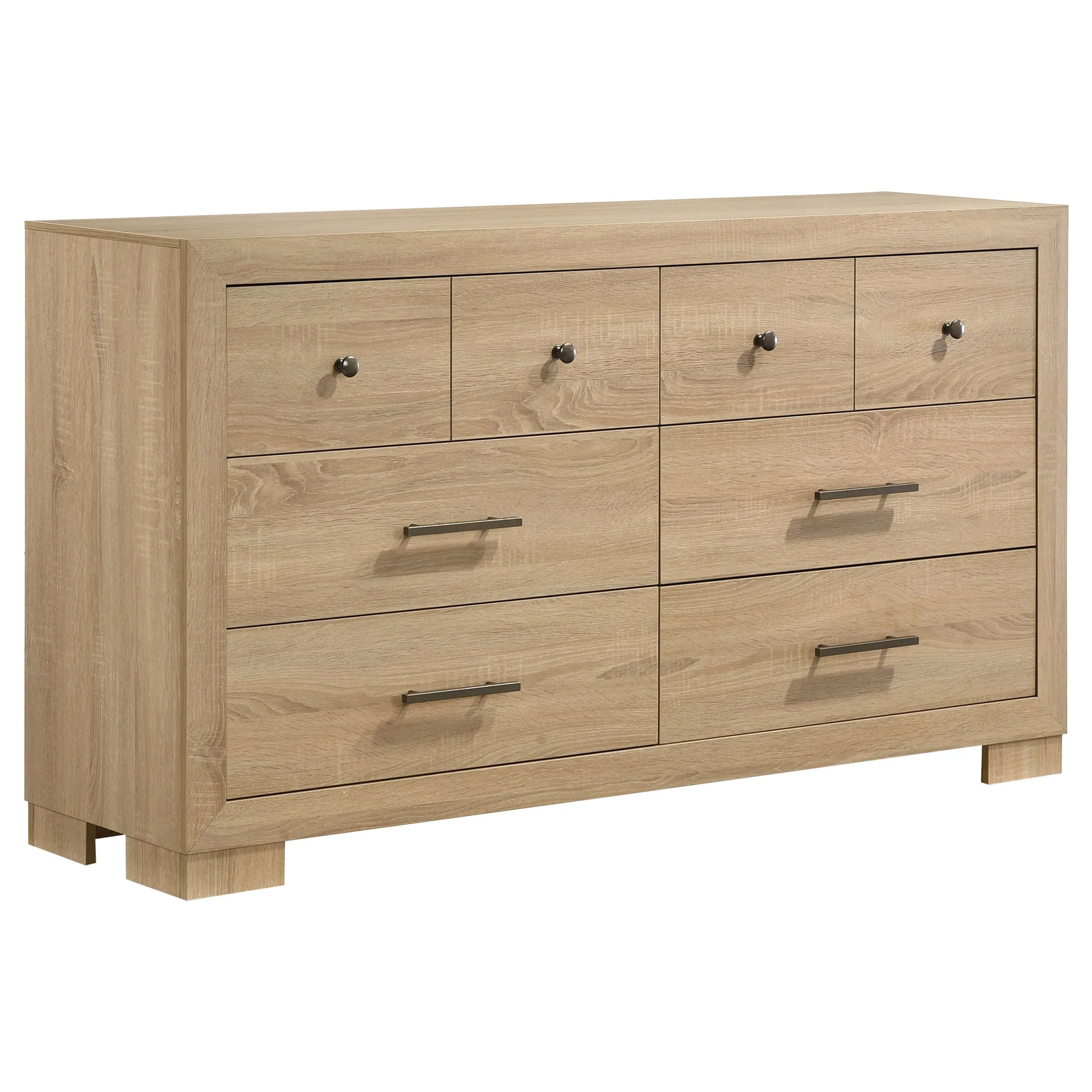 Arielle Light Oak 6-drawer Bedroom Dresser Cabinet - Image 2