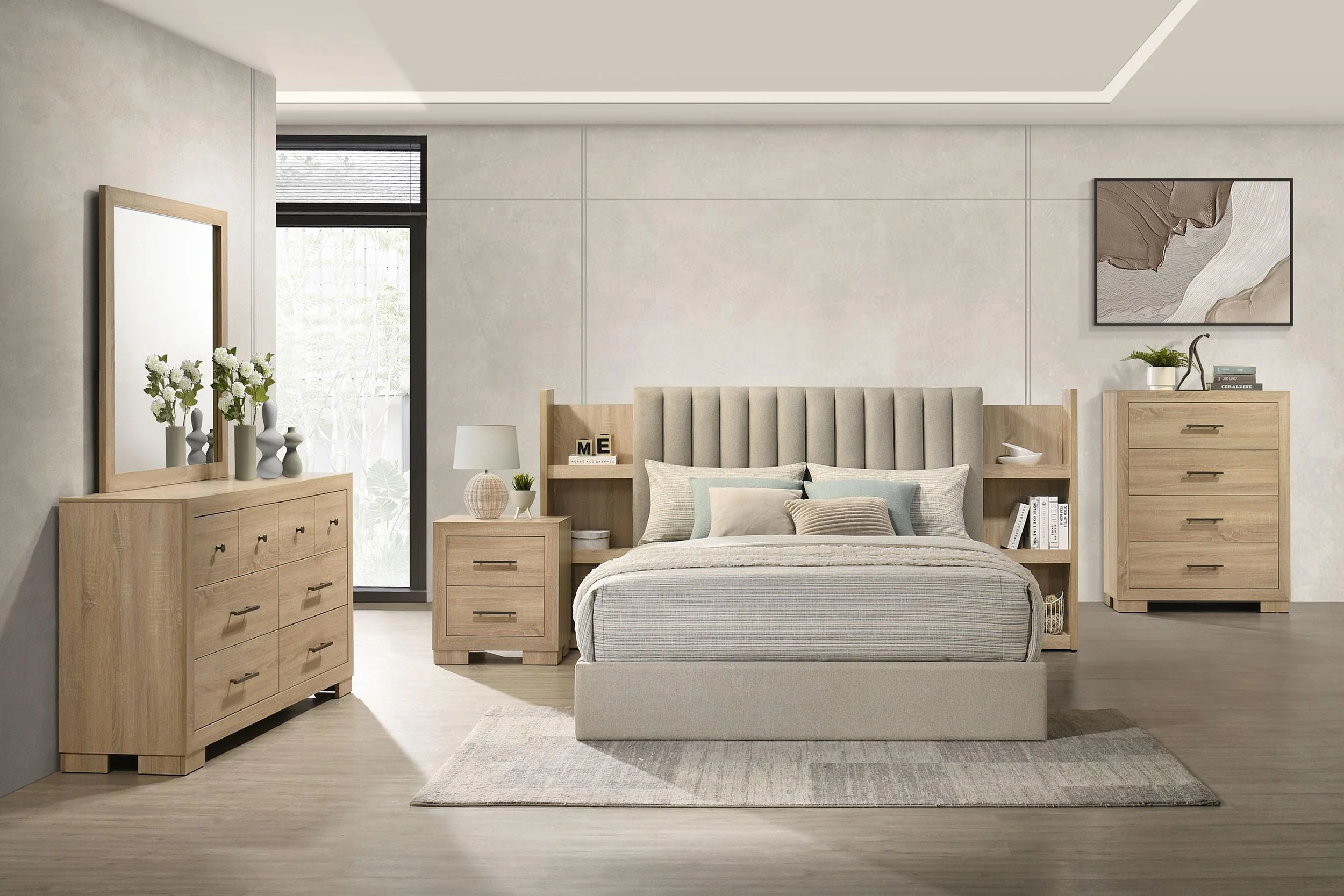 Arielle Light Oak Dresser Mirror - Image 5