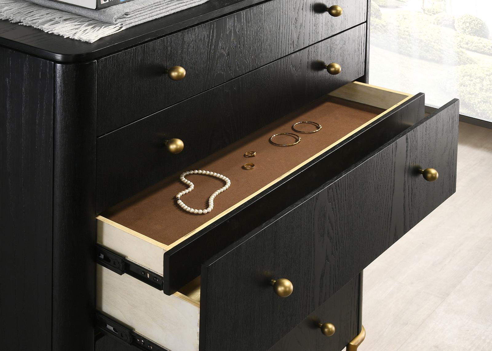 Arini 5-drawer Bedroom Chest Black - Image 10