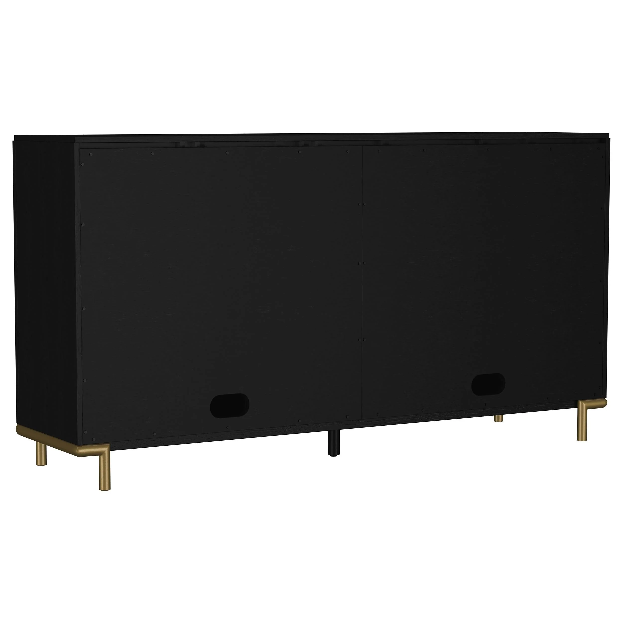 Arini Black 2-Drawer Cane Door Dining Sideboard Server - Image 6