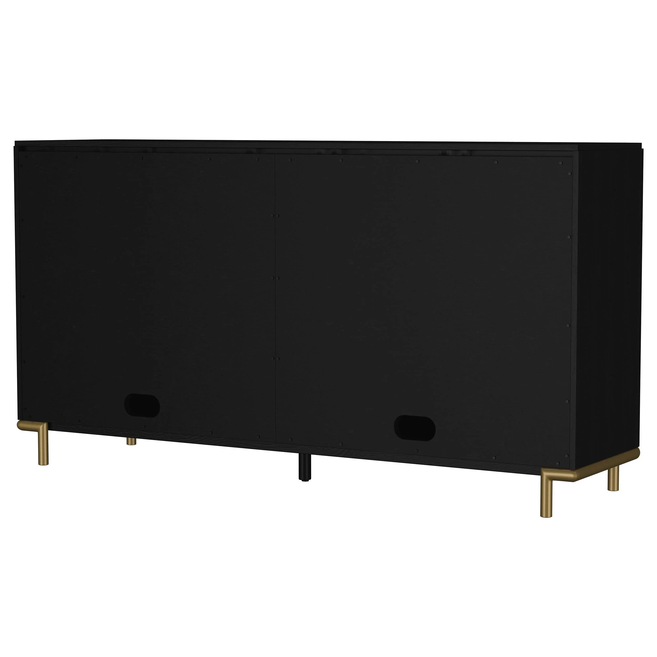 Arini Black 2-Drawer Cane Door Dining Sideboard Server - Image 8