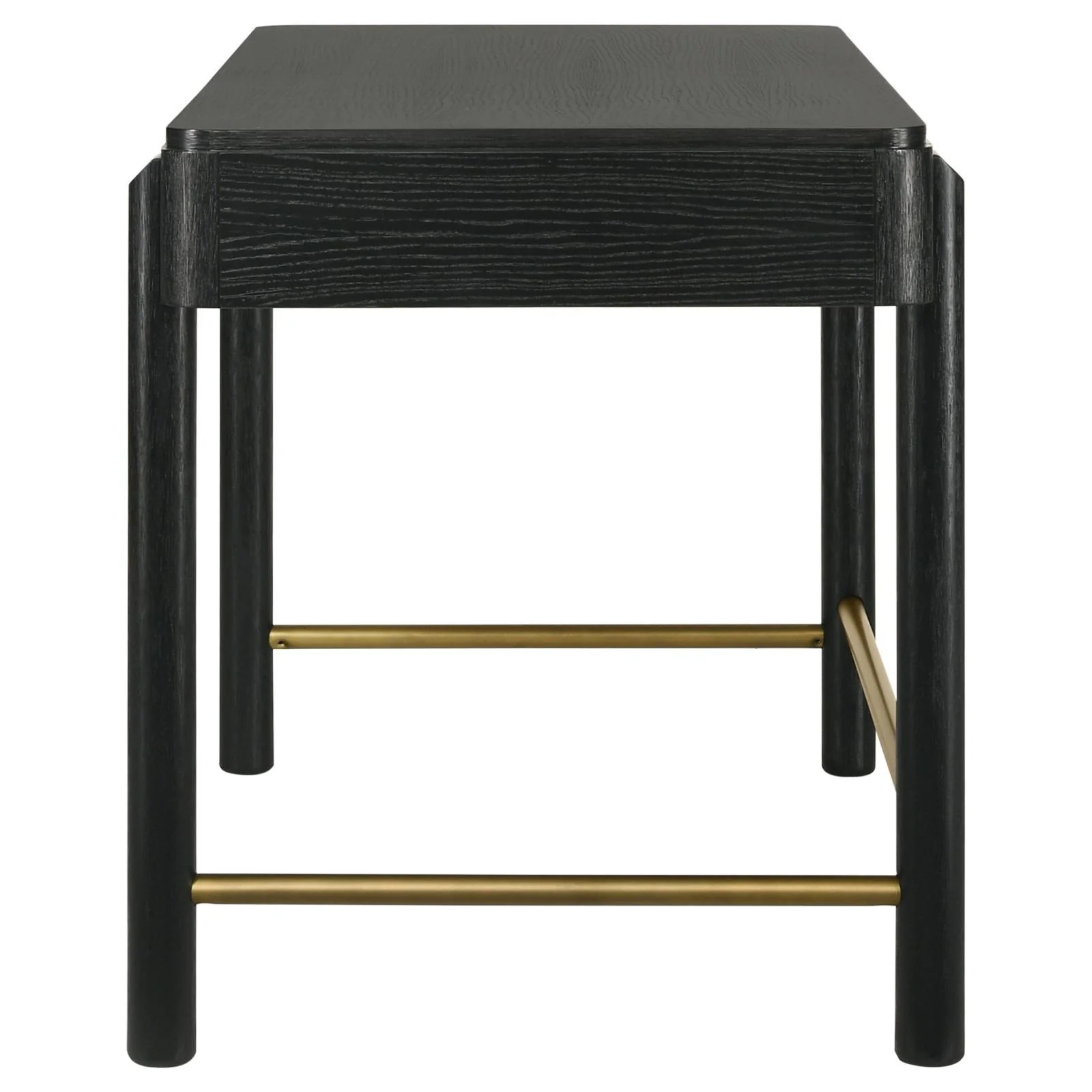 Arini Black 2-drawer Vanity Desk Makeup Table Black - Image 5