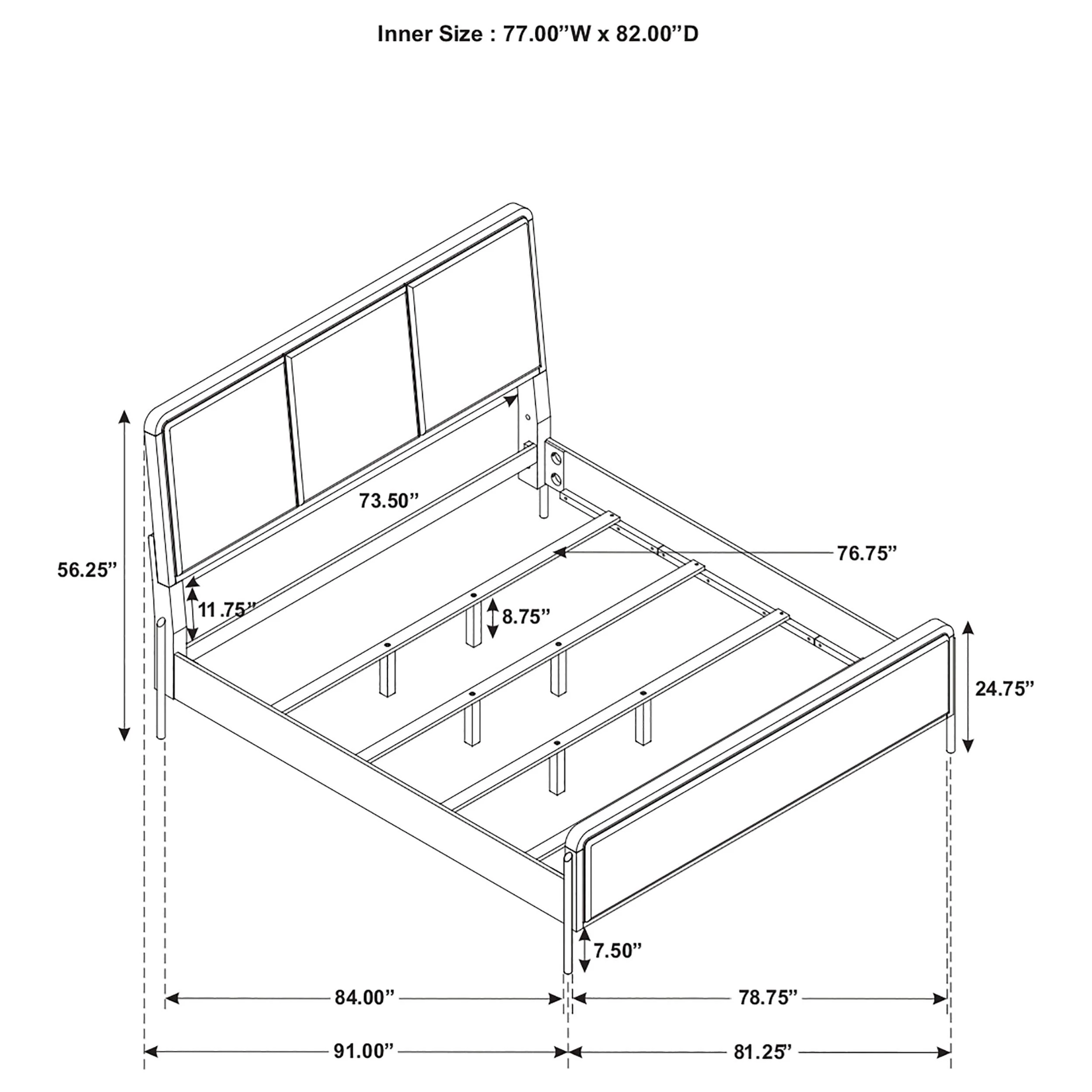 Arini Cream and Sand Wash Eastern King Panel Bed - Image 8