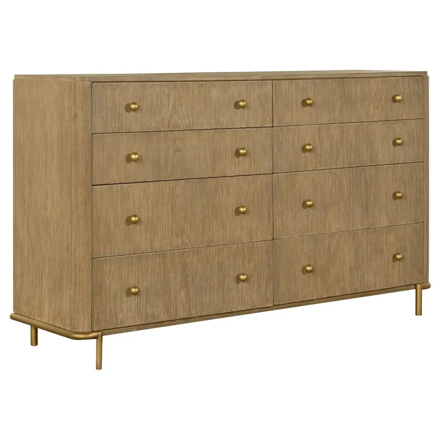Arini Sand Wash 5-Piece Upholstered Eastern King Bedroom Set - Image 7