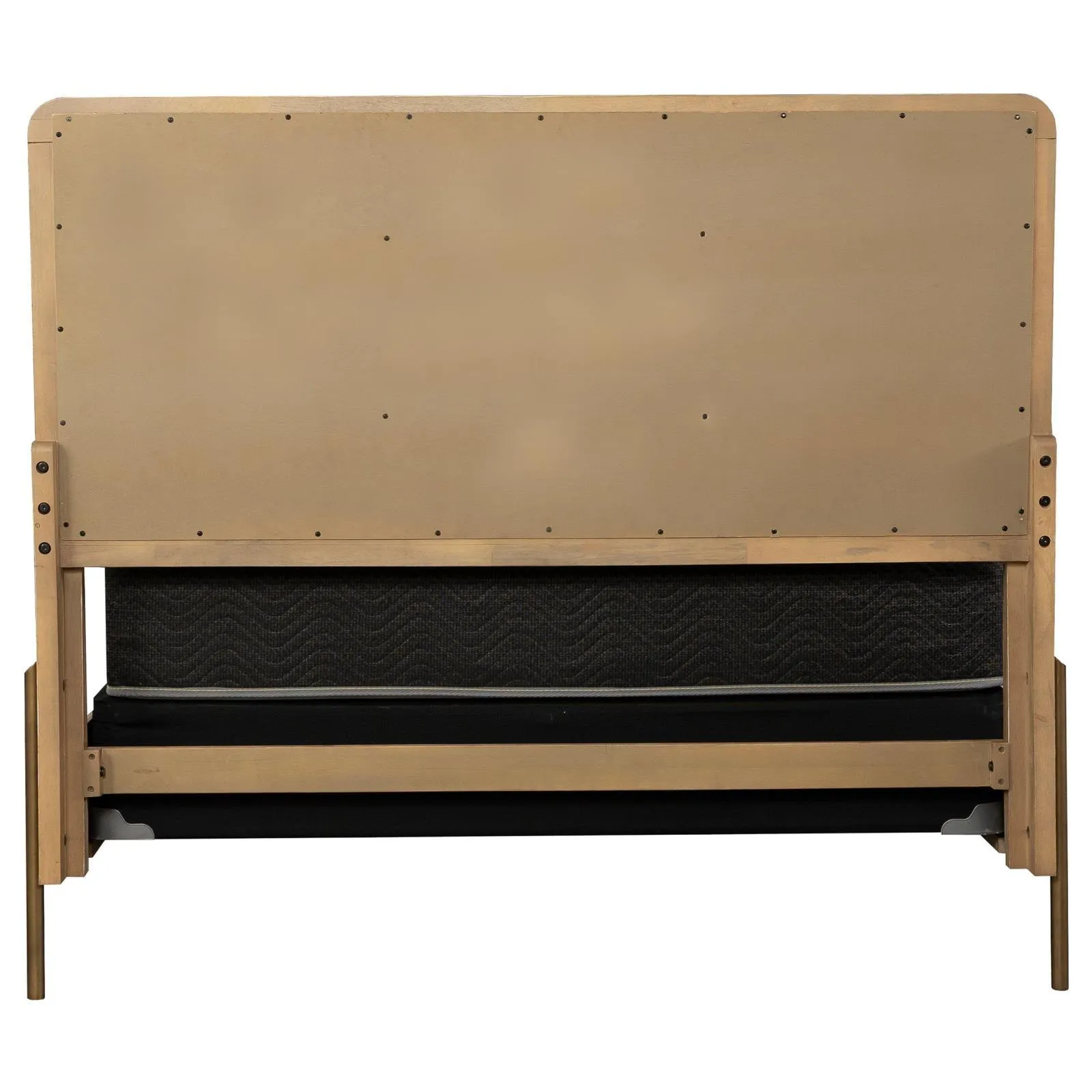 Arini Sand Wash and Natural Cane Upholstered Queen Panel Bed - Image 10