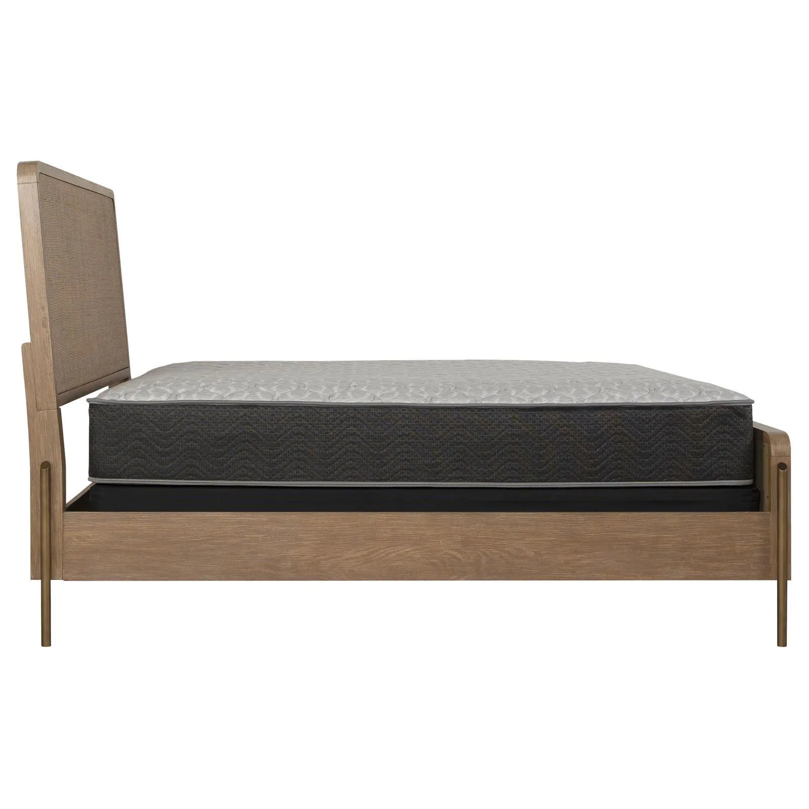 Arini Sand Wash and Natural Cane Upholstered Queen Panel Bed - Image 11