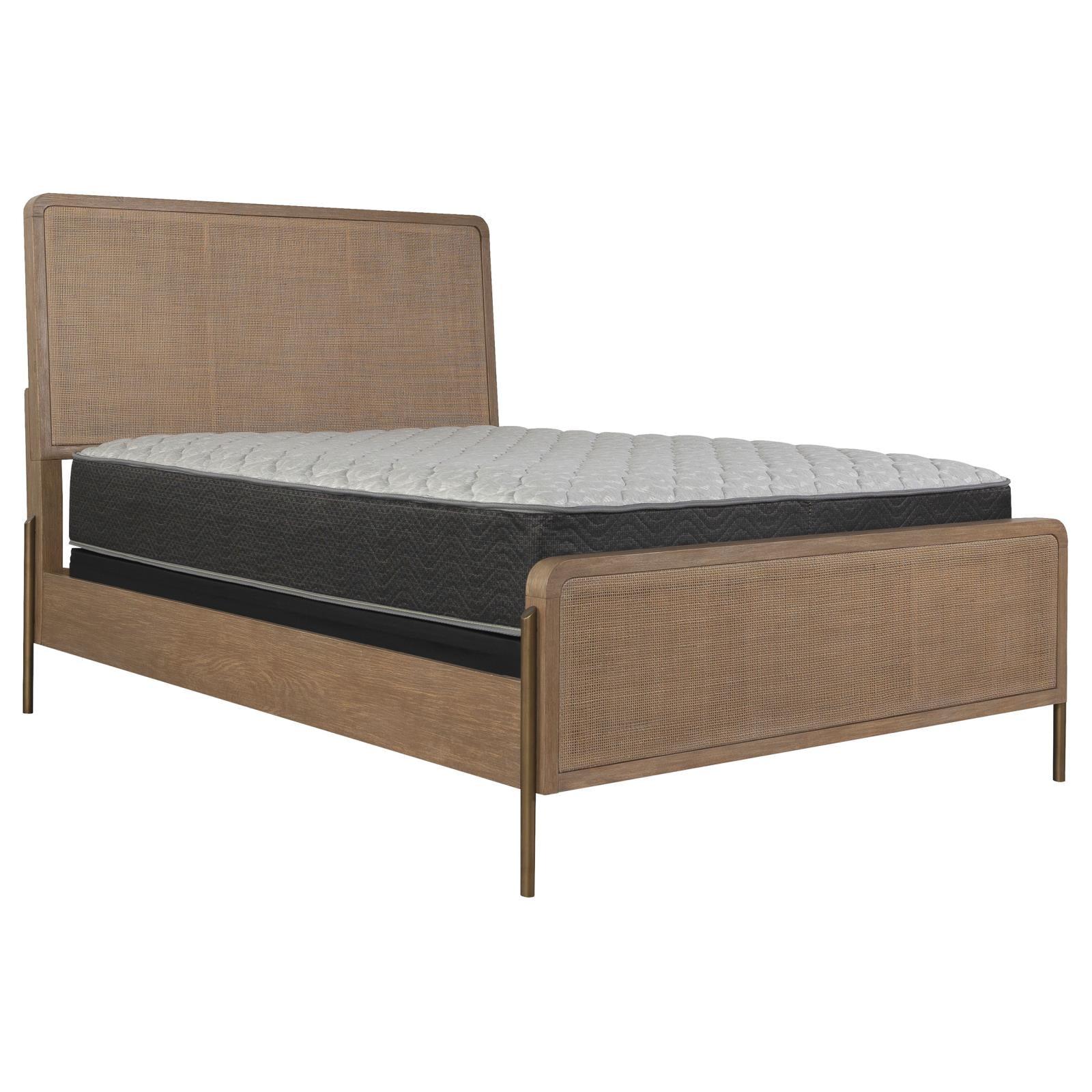 Arini Sand Wash/Natural Cane Upholstered Eastern King Panel Bed - Image 3