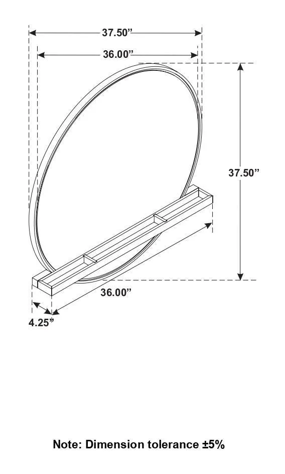 Arini Sand Wash Round Dresser Mirror - Image 6