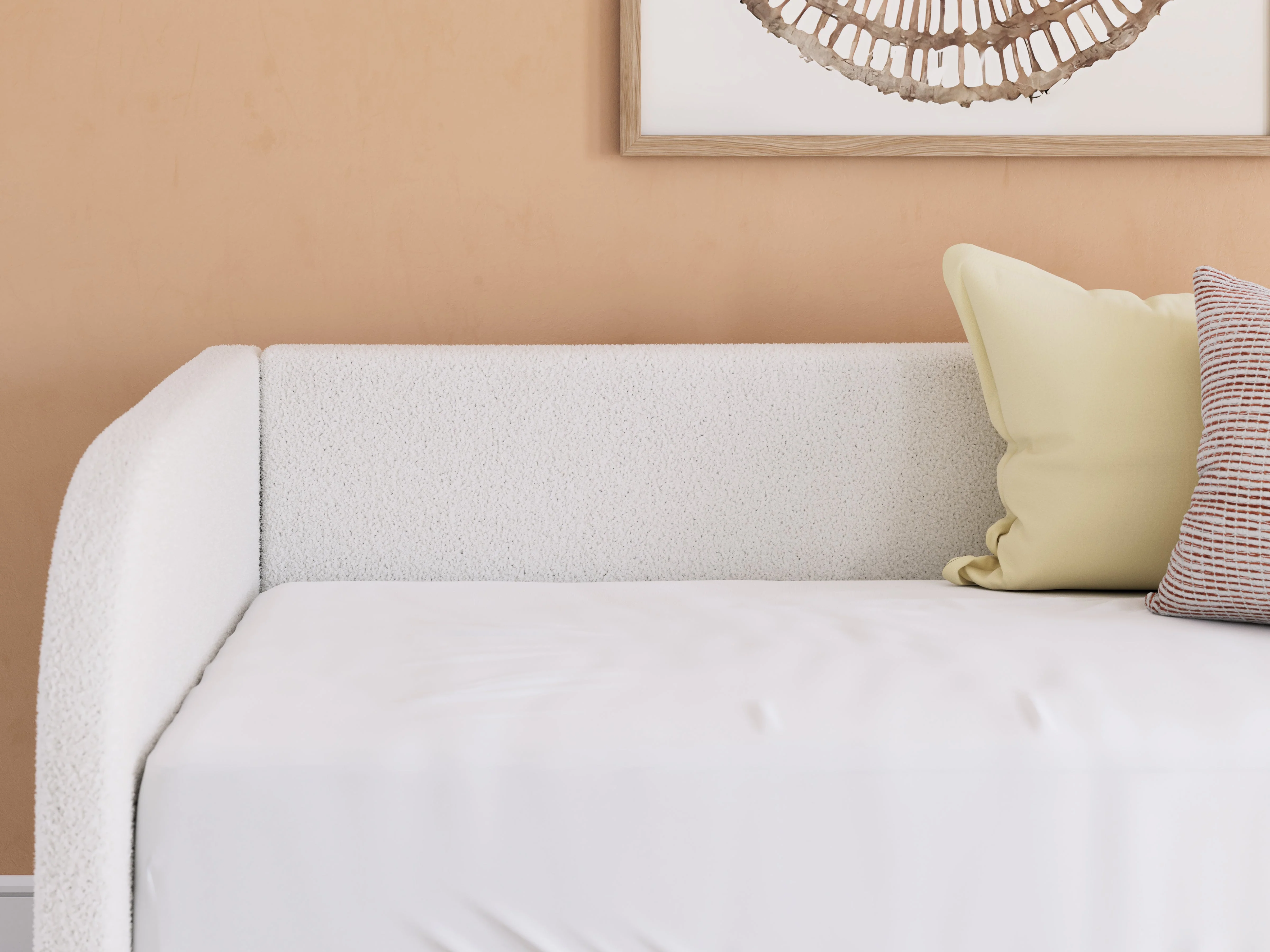 Arloster Tan/White Full Upholstered Day Bed with Storage - Image 10