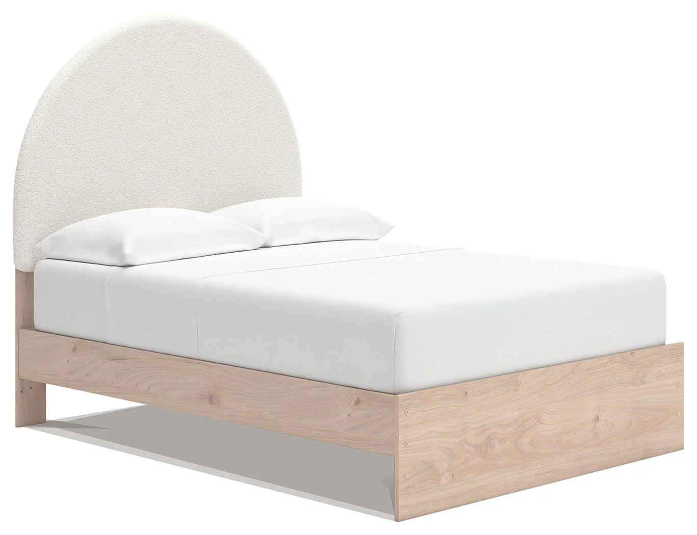 Arloster Tan/White Full Upholstered Platform Bed - Image 10