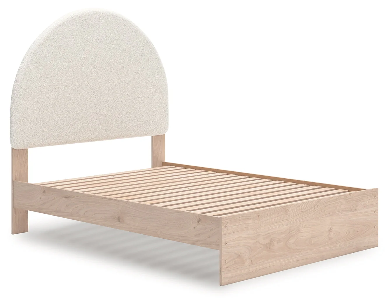 Arloster Tan/White Full Upholstered Platform Bed - Image 3
