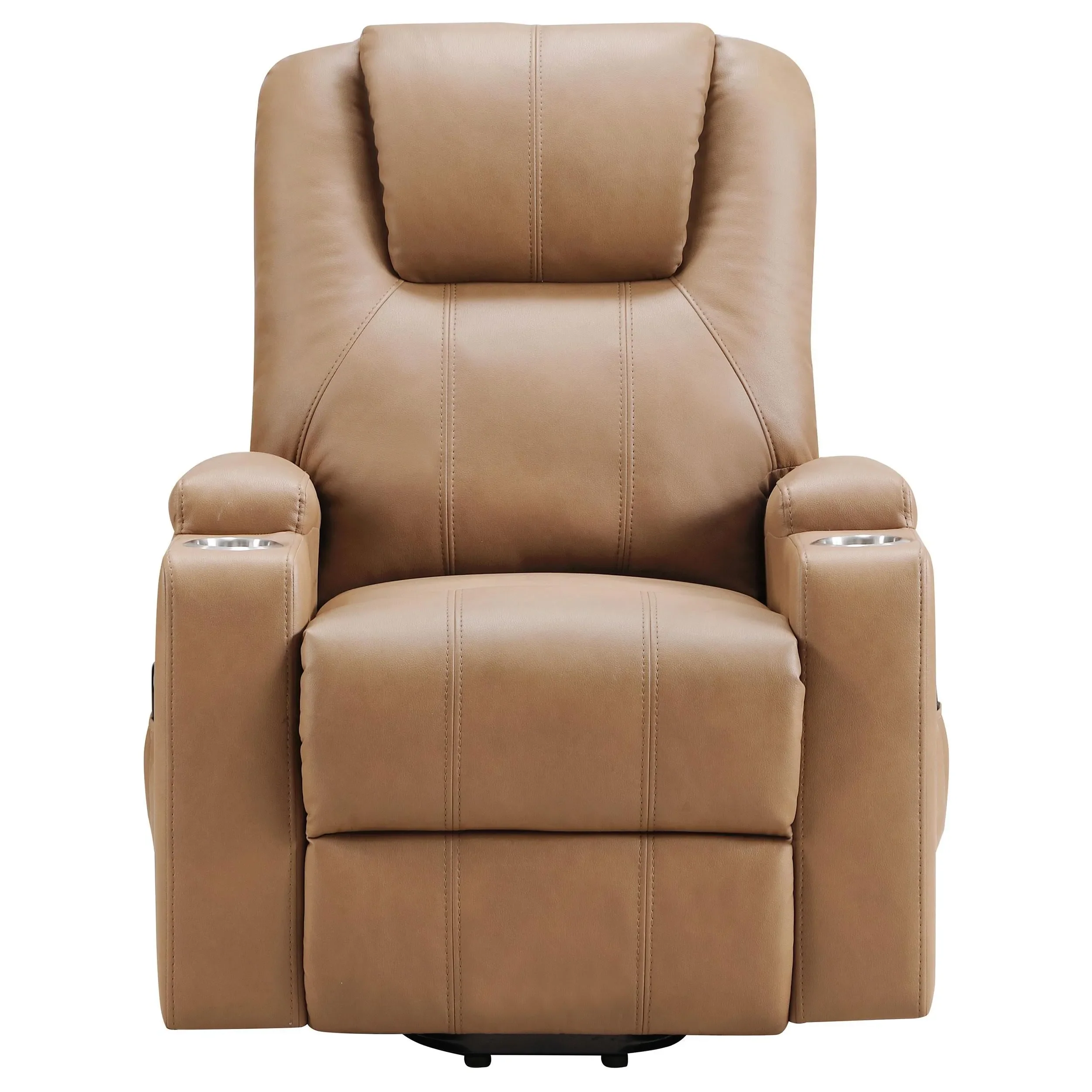 Armstrong Camel Upholstered Power Lift Massage Recliner - Image 5