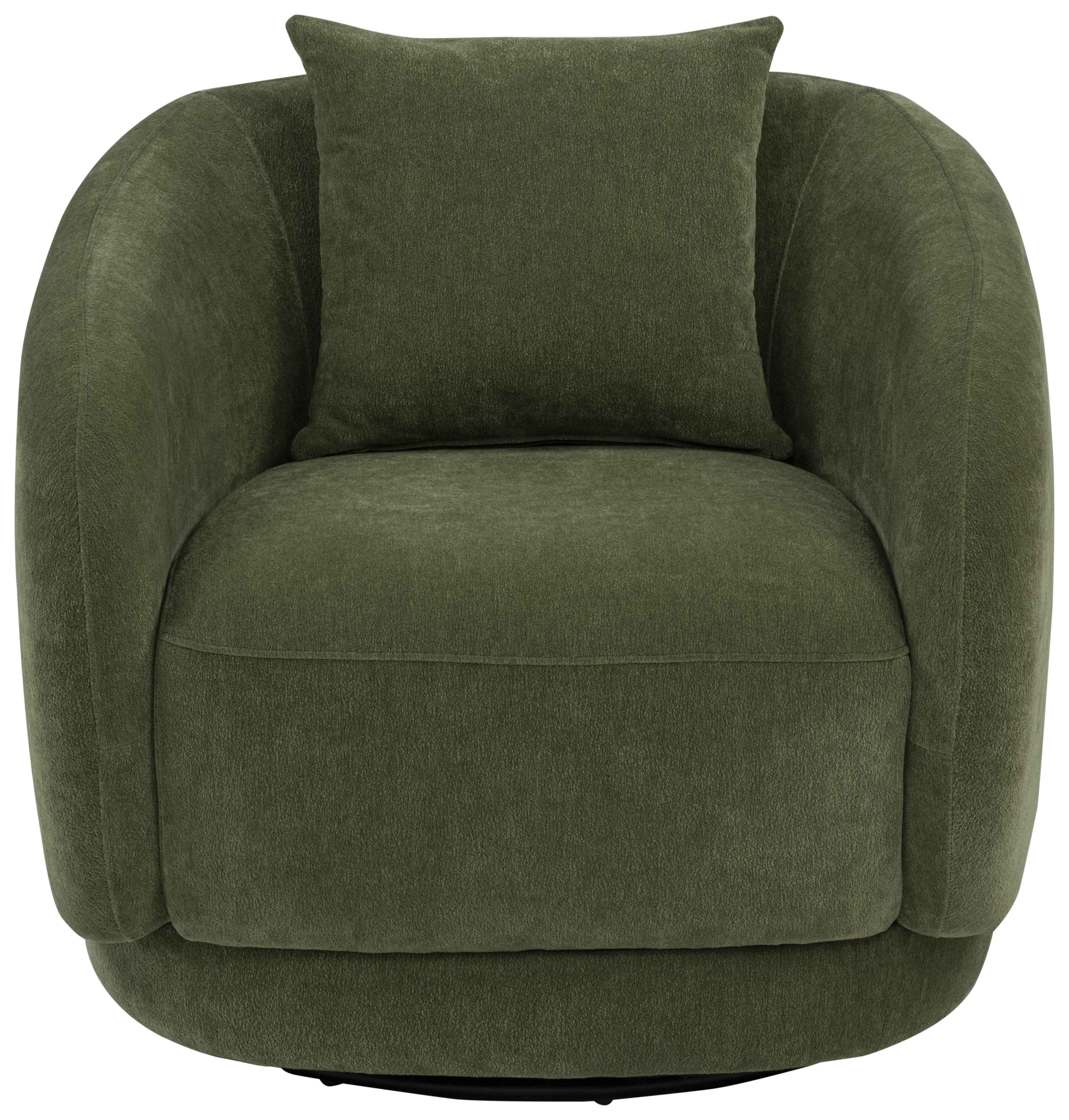 Arnaud Green Chenille Upholstered Swivel Accent Chair - Image 3