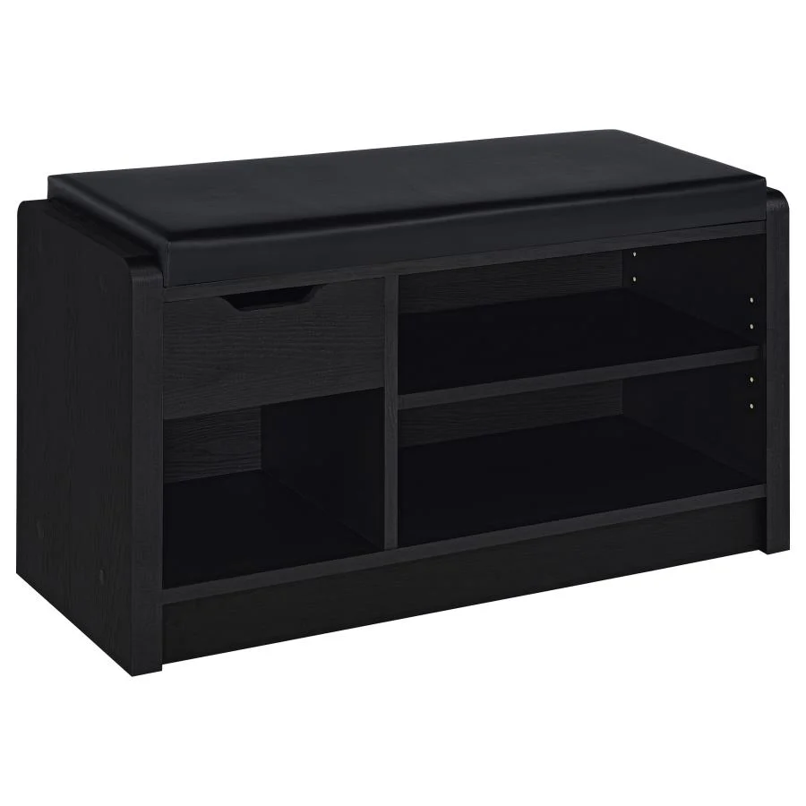 Arrington Black Storage Bench - Image 2