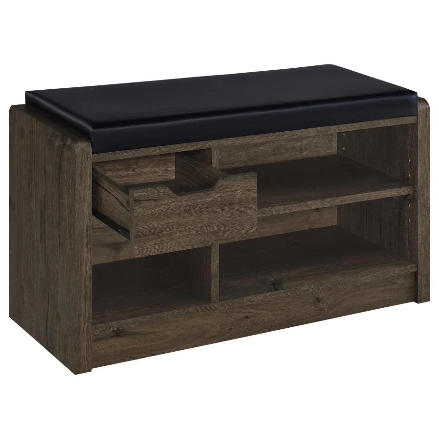 Arrington Smoked Oak Storage Bench - Image 3