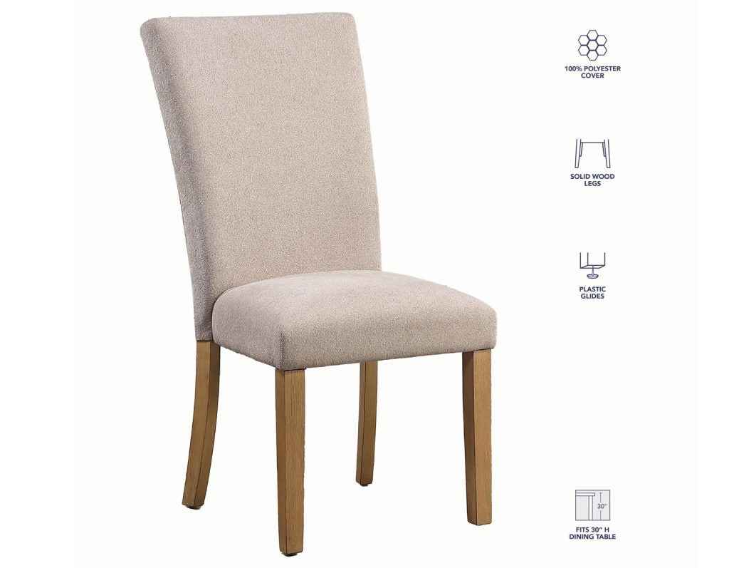 Artemis Beige Chenille Side Chair - Image 7