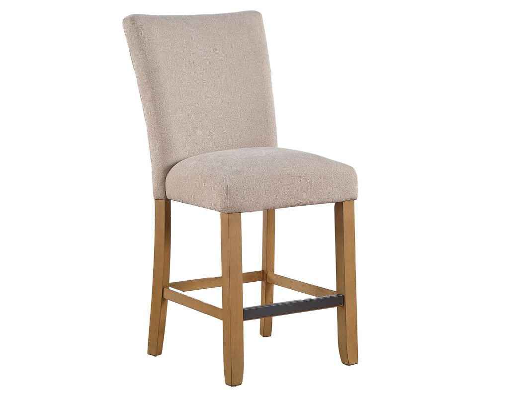 Artemis Beige Chenille Velvet 24″ Counter Stool - Image 3
