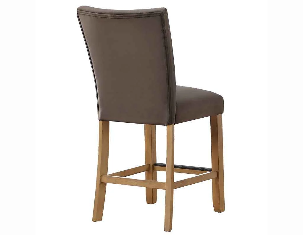 Artemis Brown Velvet 24″ Counter Stool - Image 4