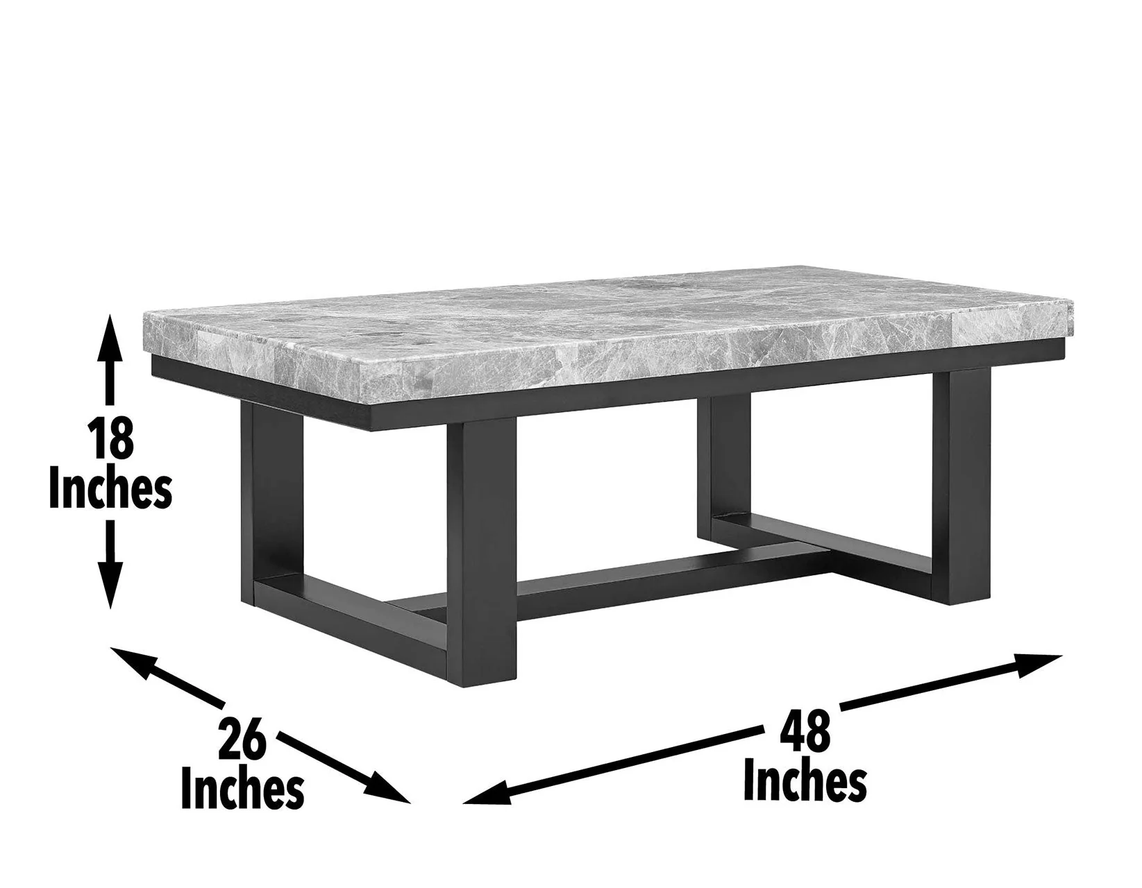 Artemis Gray Marble Top Cocktail Table - Image 7