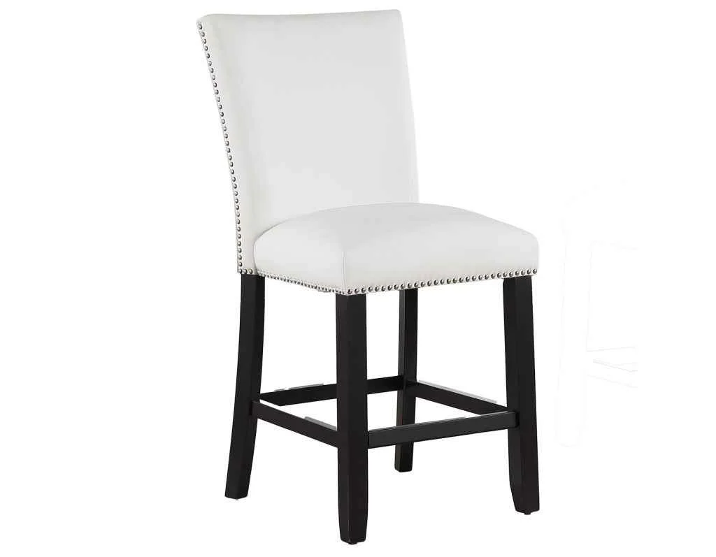 Artemis White Vegan Leather 24″ Counter Stool - Image 6