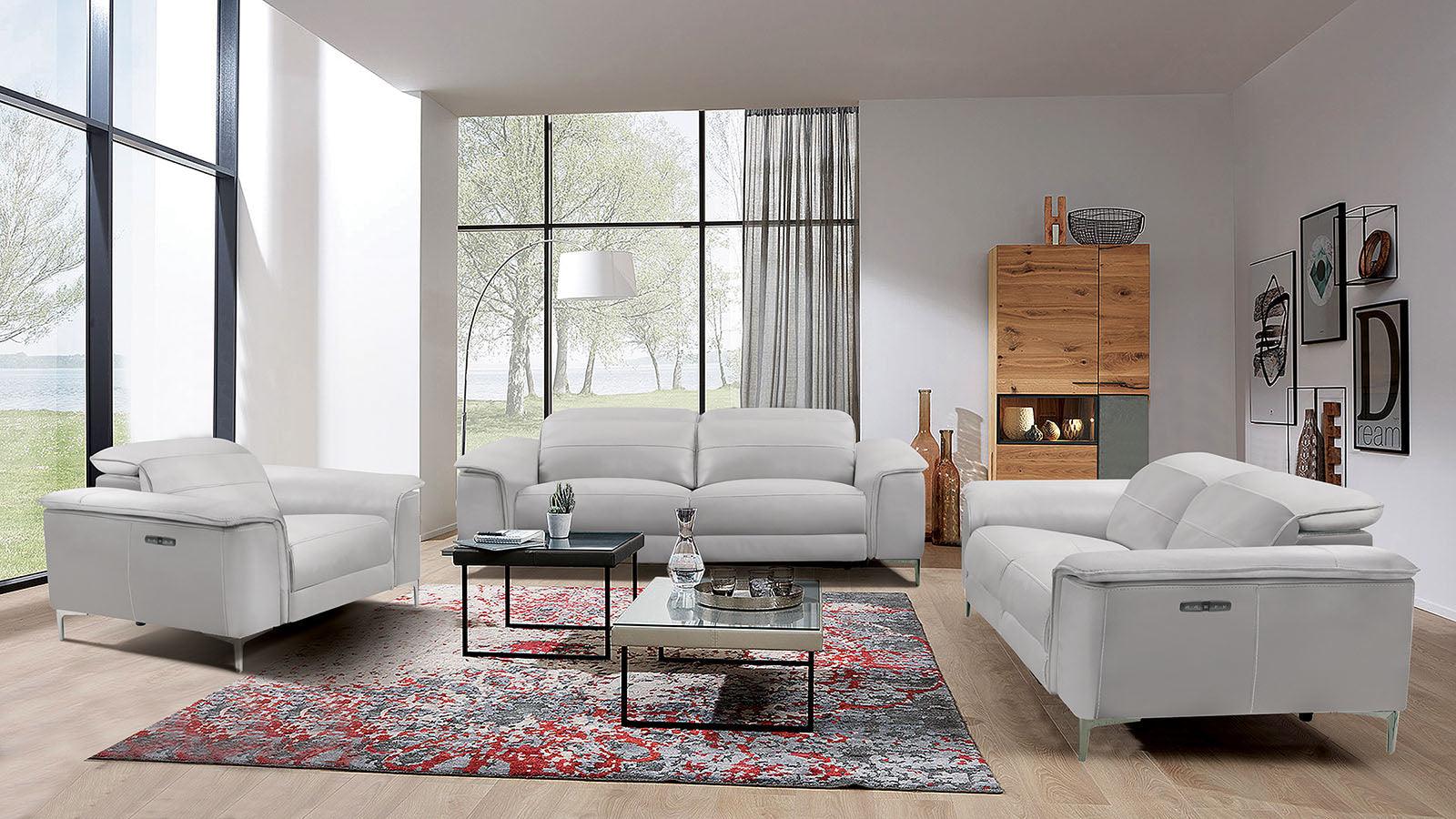 Ascona Light Taupe Power Recliner - Image 3