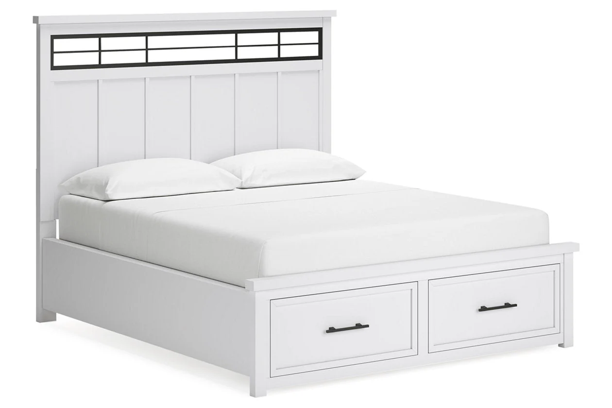Ashbryn White/Natural California King Storage Platform Bed - Image 2