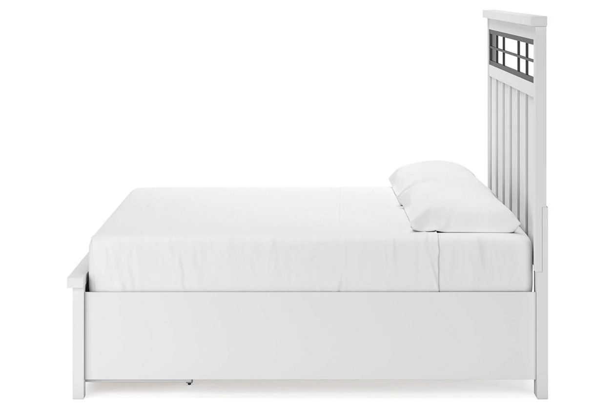 Ashbryn White/Natural King Storage Platform Bed - Image 6