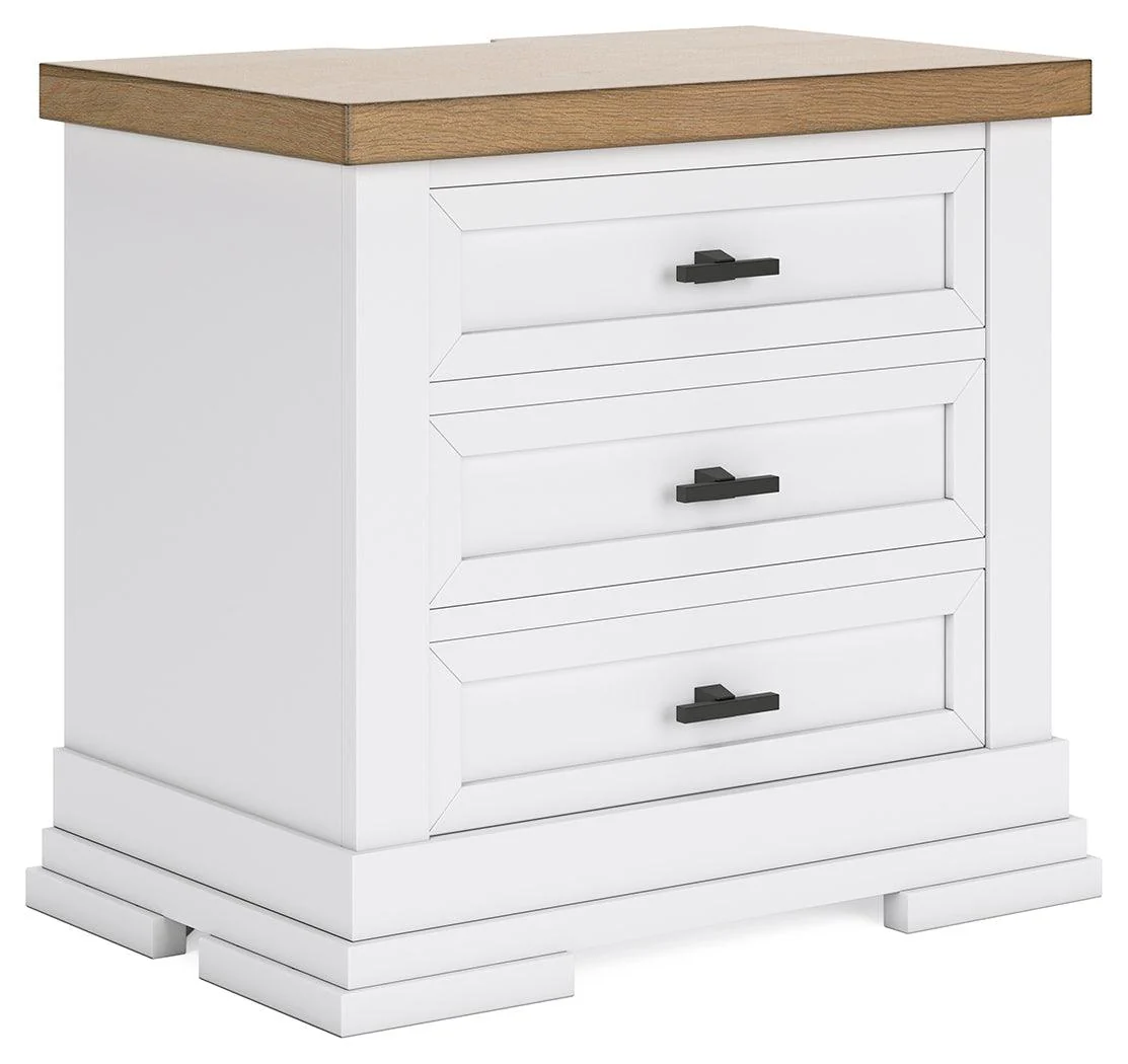 Ashbryn White/Natural Nightstand