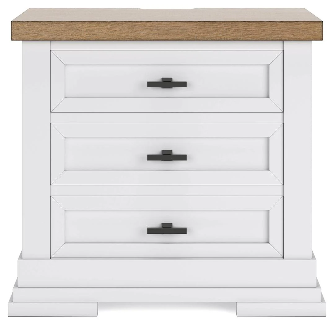 Ashbryn White/Natural Nightstand - Image 6