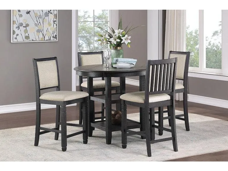 Asher Black/Brown Counter Chair, Set of 2 - Image 2