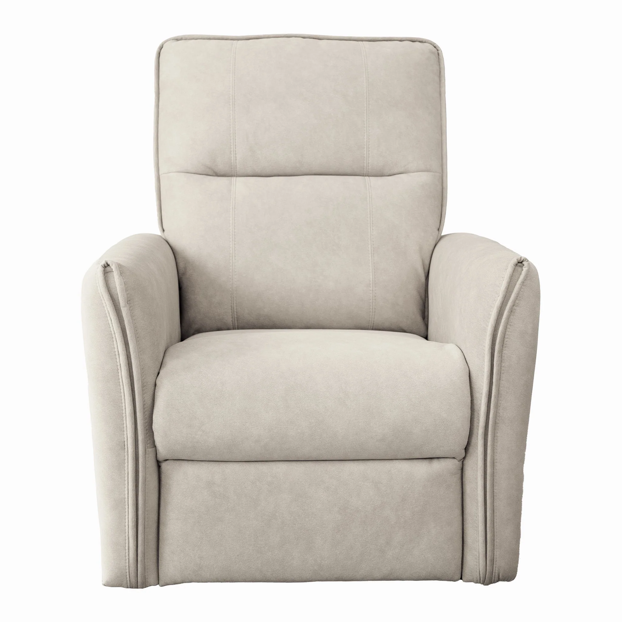 Asheville Cream Suede Recliner Chair - Image 5