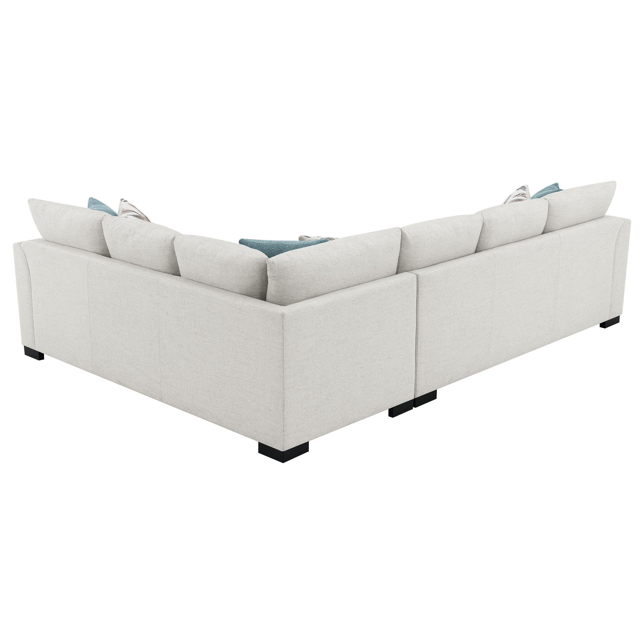 Ashford Greige Chenille Upholstered Sleeper Sectional Sofa - Image 10