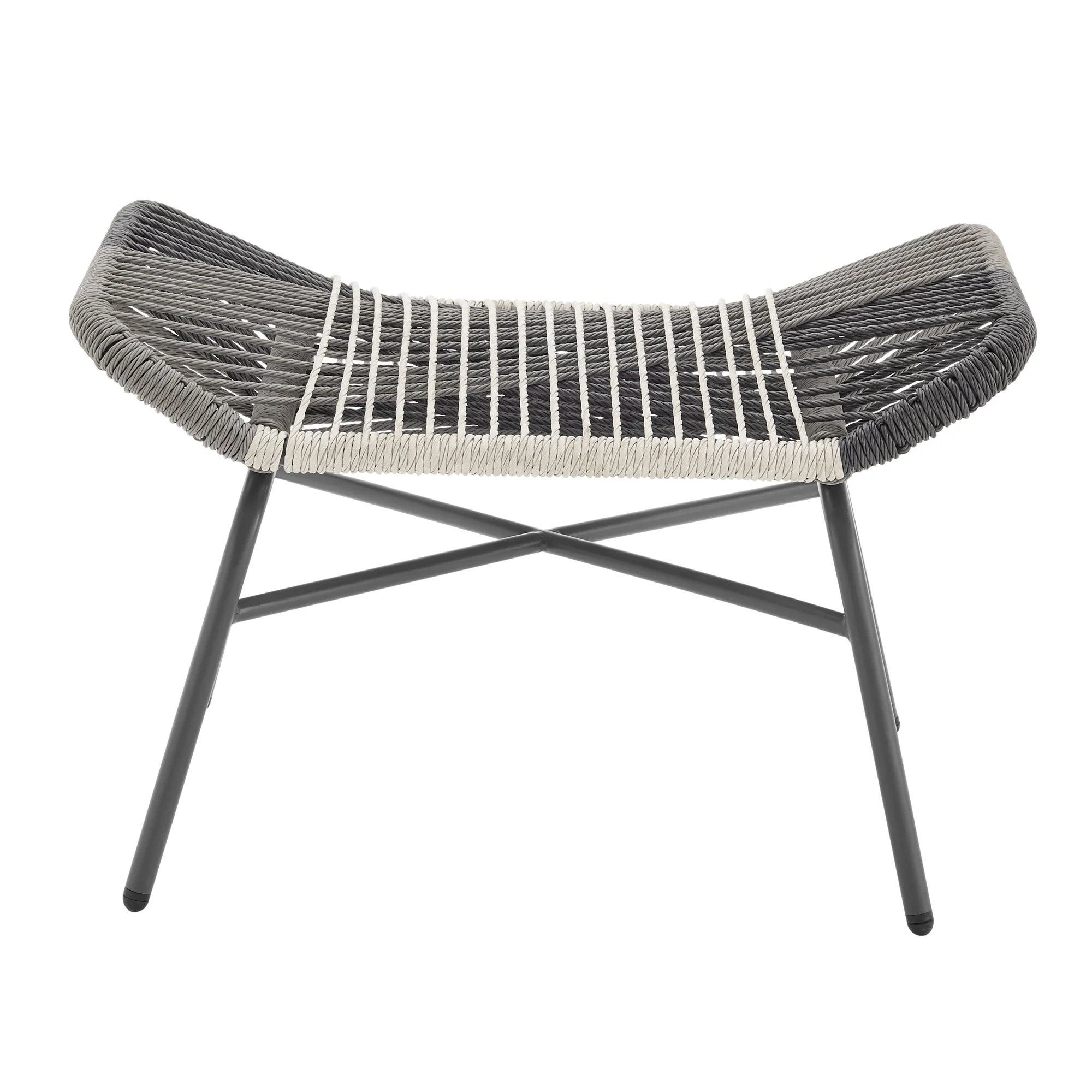 Ashland 3-Piece Patio Conversation Set with Foot Ottomans in Cream - Image 14