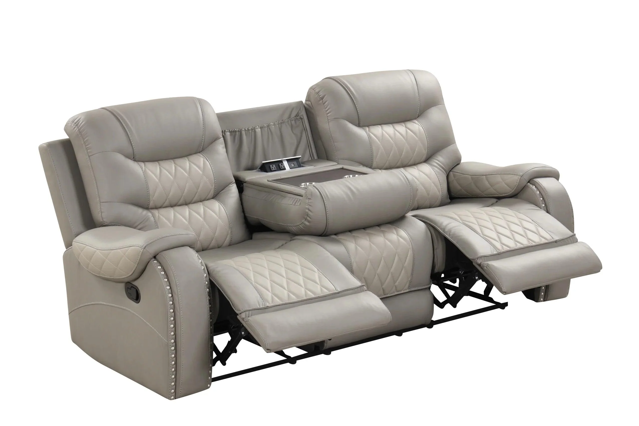 Ashley Gray 3-Piece Reclining Living Room Set - Image 3