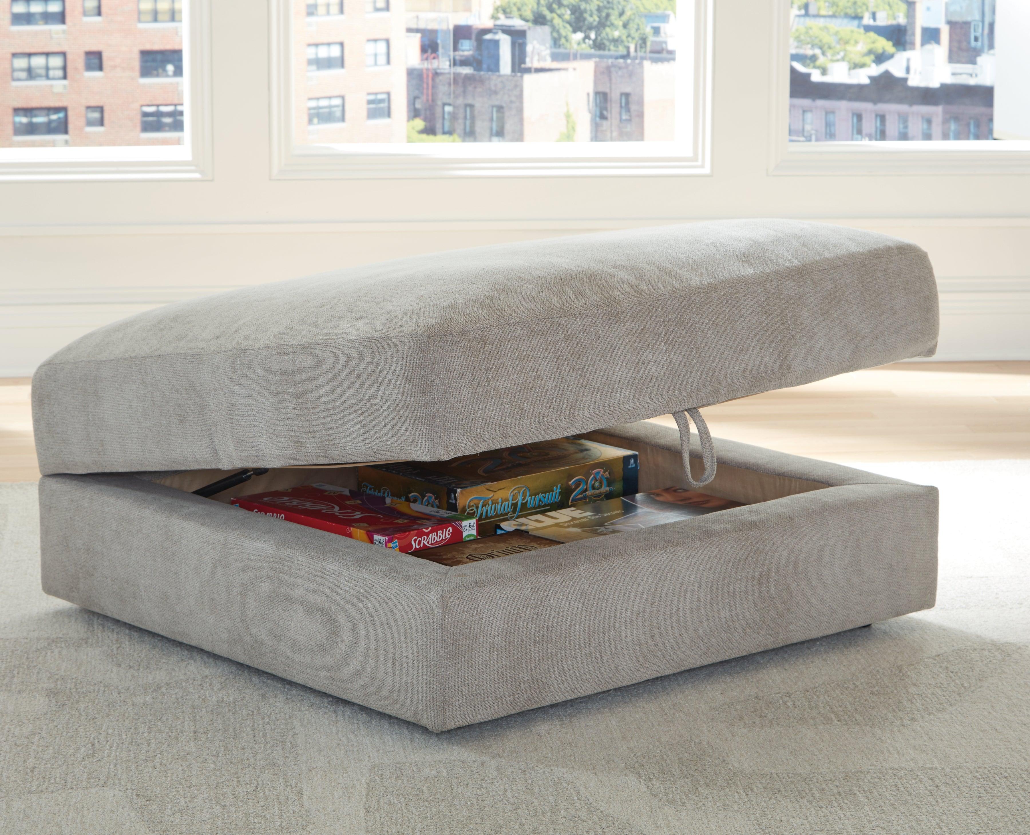 Aslan Court Pebble Ottoman With Storage - Image 4