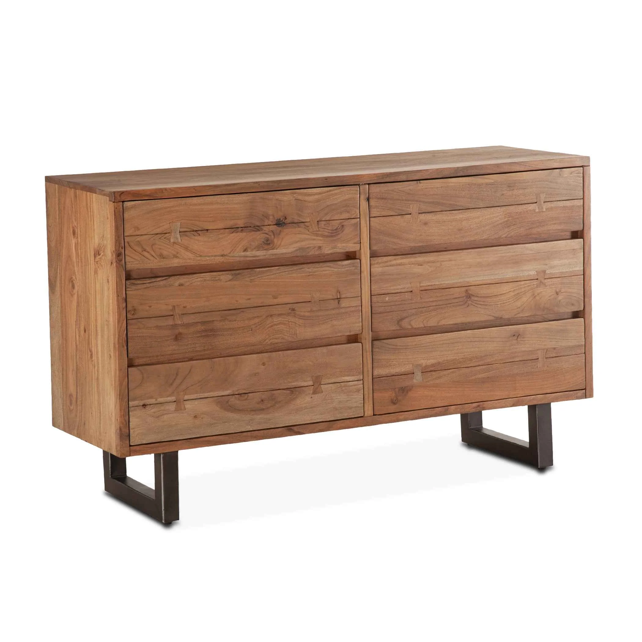 Aspen 58" Six Drawer Dresser in Smoked Acacia - Image 13