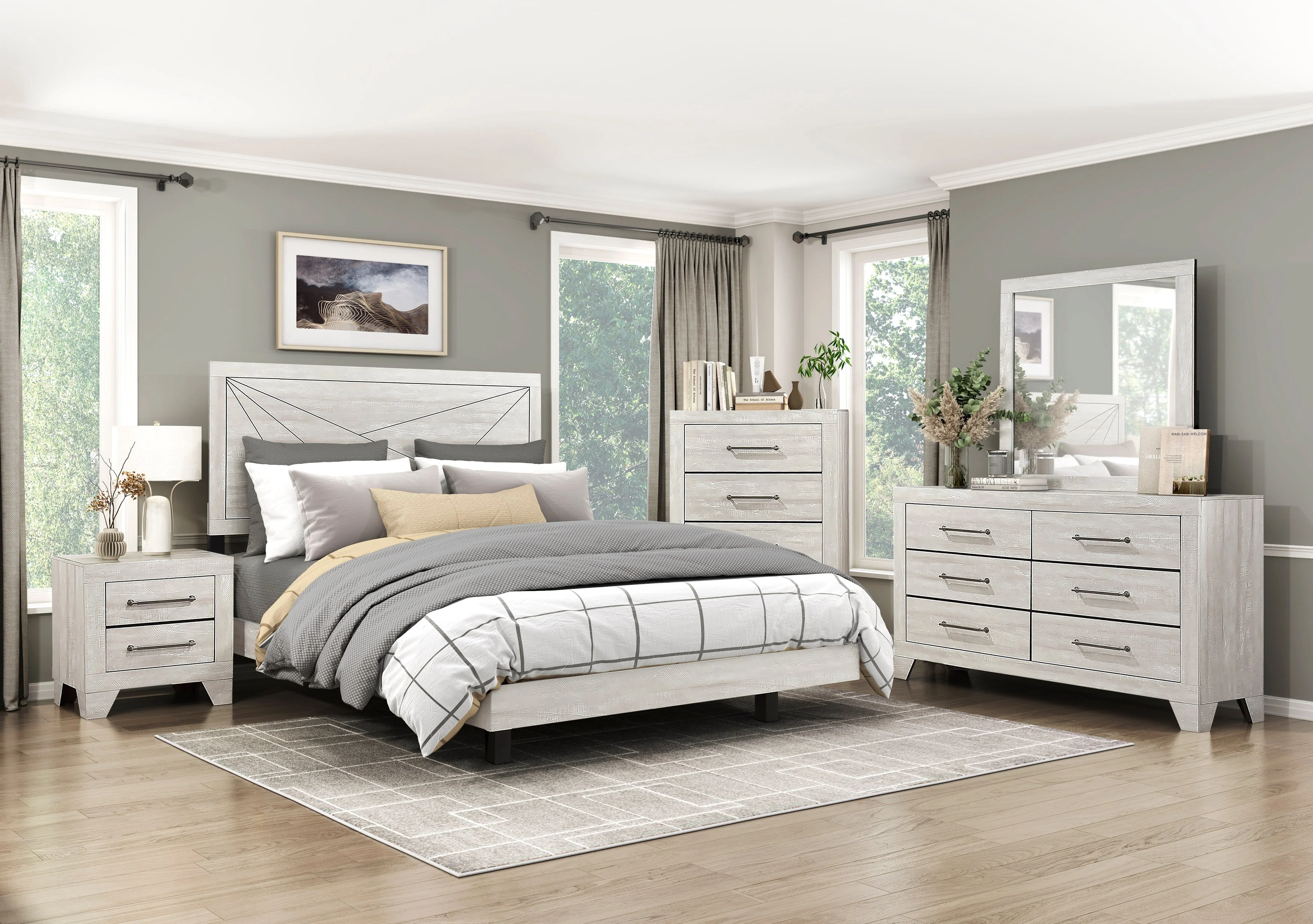 Aspen Gray Oak Mirror - Image 3