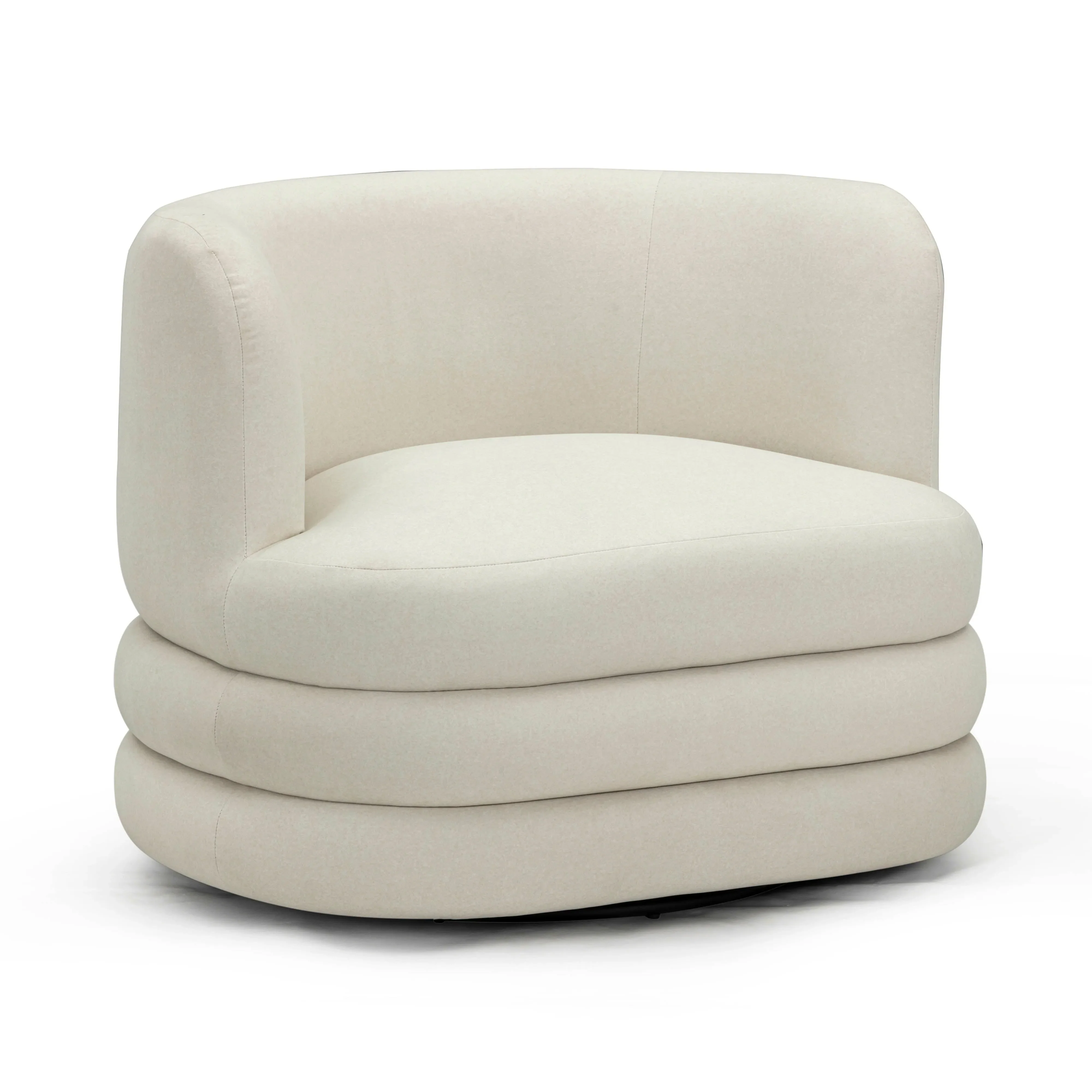 Astor Faux Mohair Swivel Hotel Lounge Chair - Image 3
