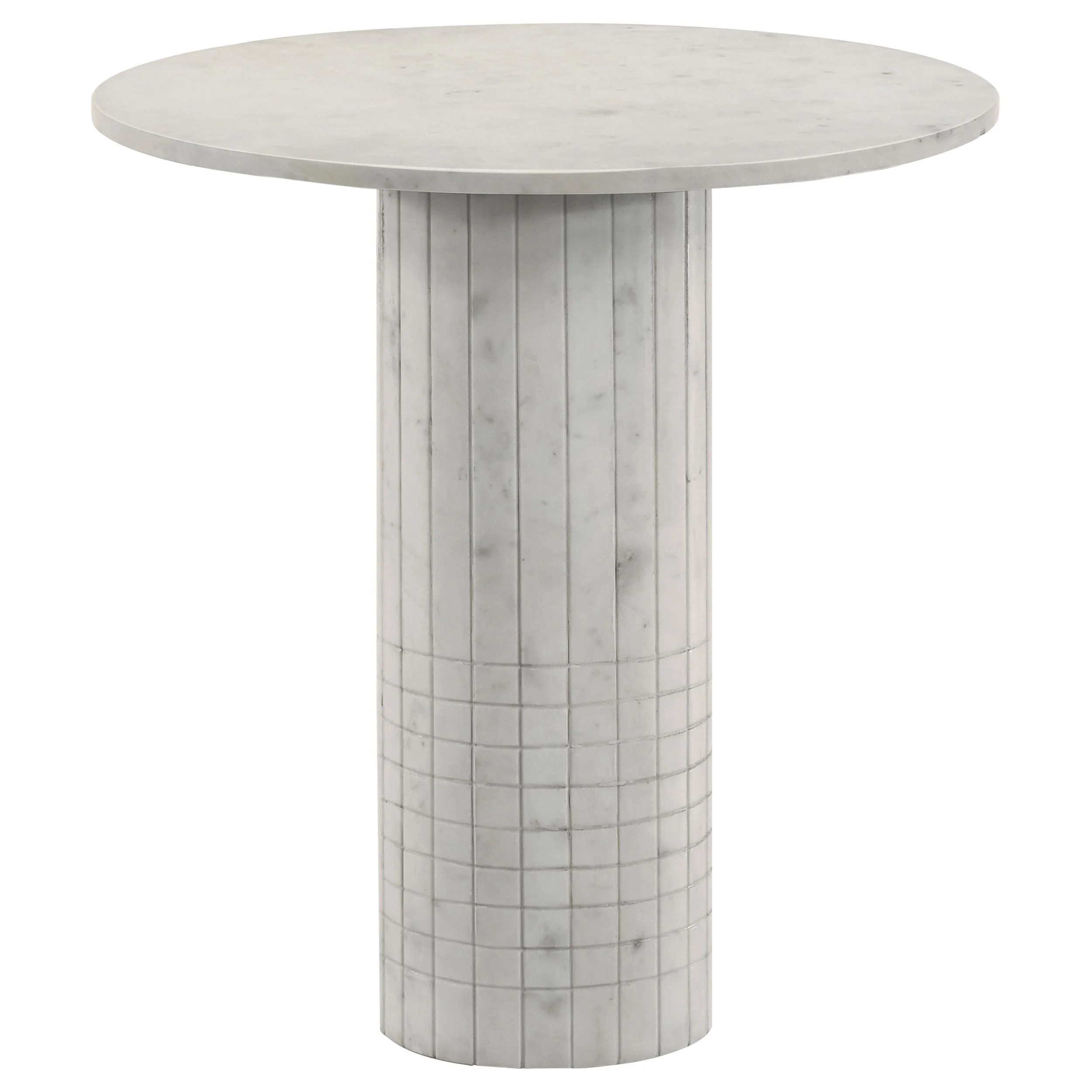 Astoria White 3-Piece Marble Coffee and End Table Set - Image 3