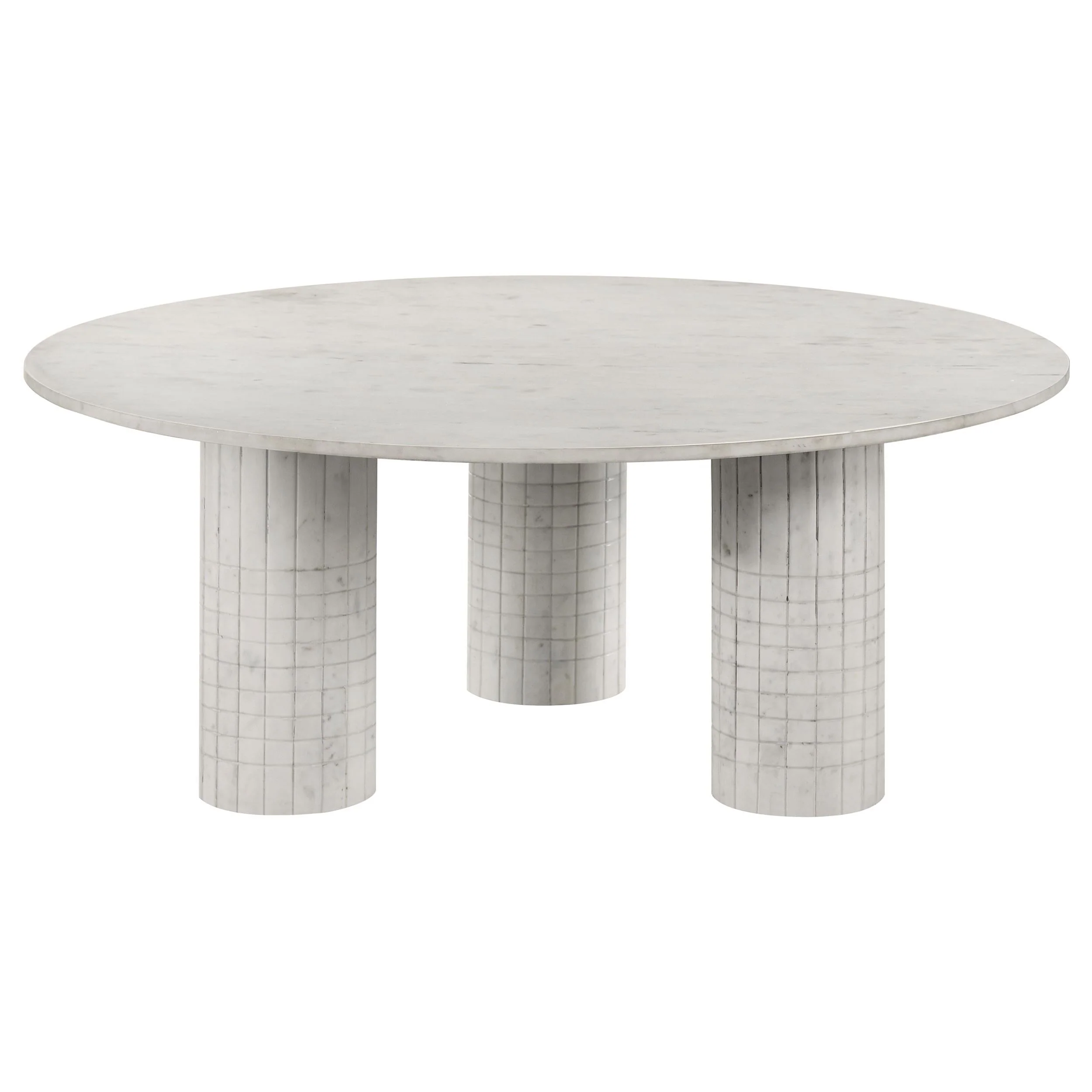 Astoria White 3-Piece Marble Coffee and End Table Set - Image 5
