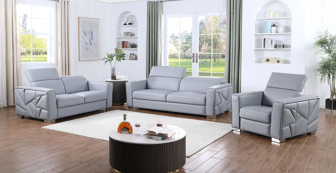 Astra Light Blue Living Room Set